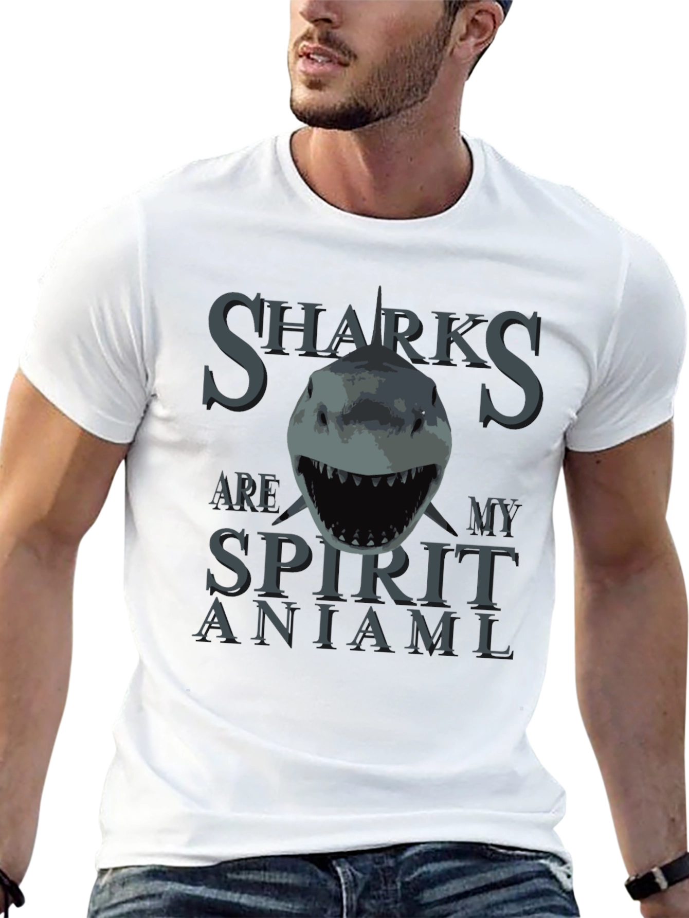 Sharks Are My Spirit Animal T-Shirt - Black