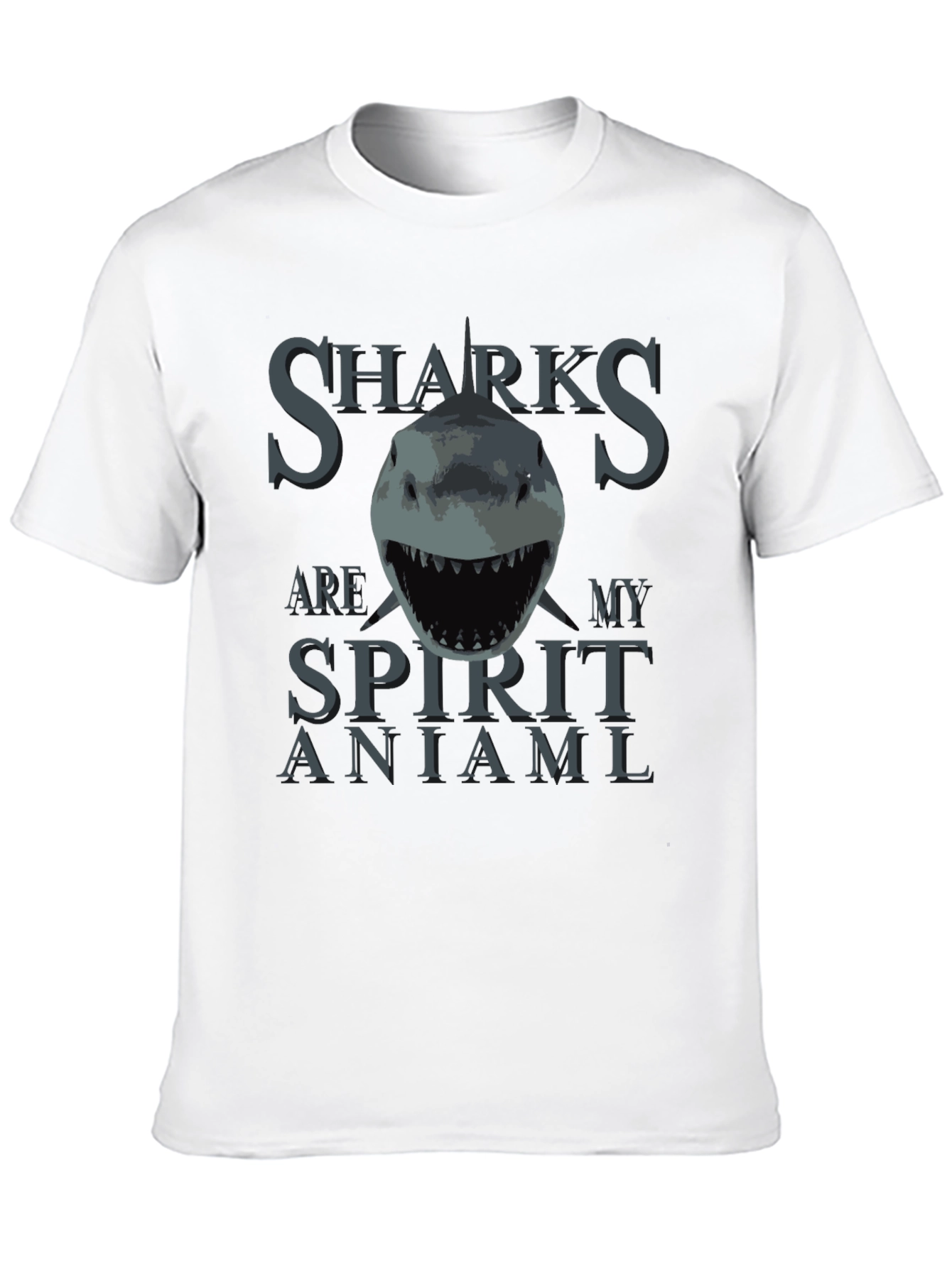 Sharks Are My Spirit Animal T-Shirt - Black