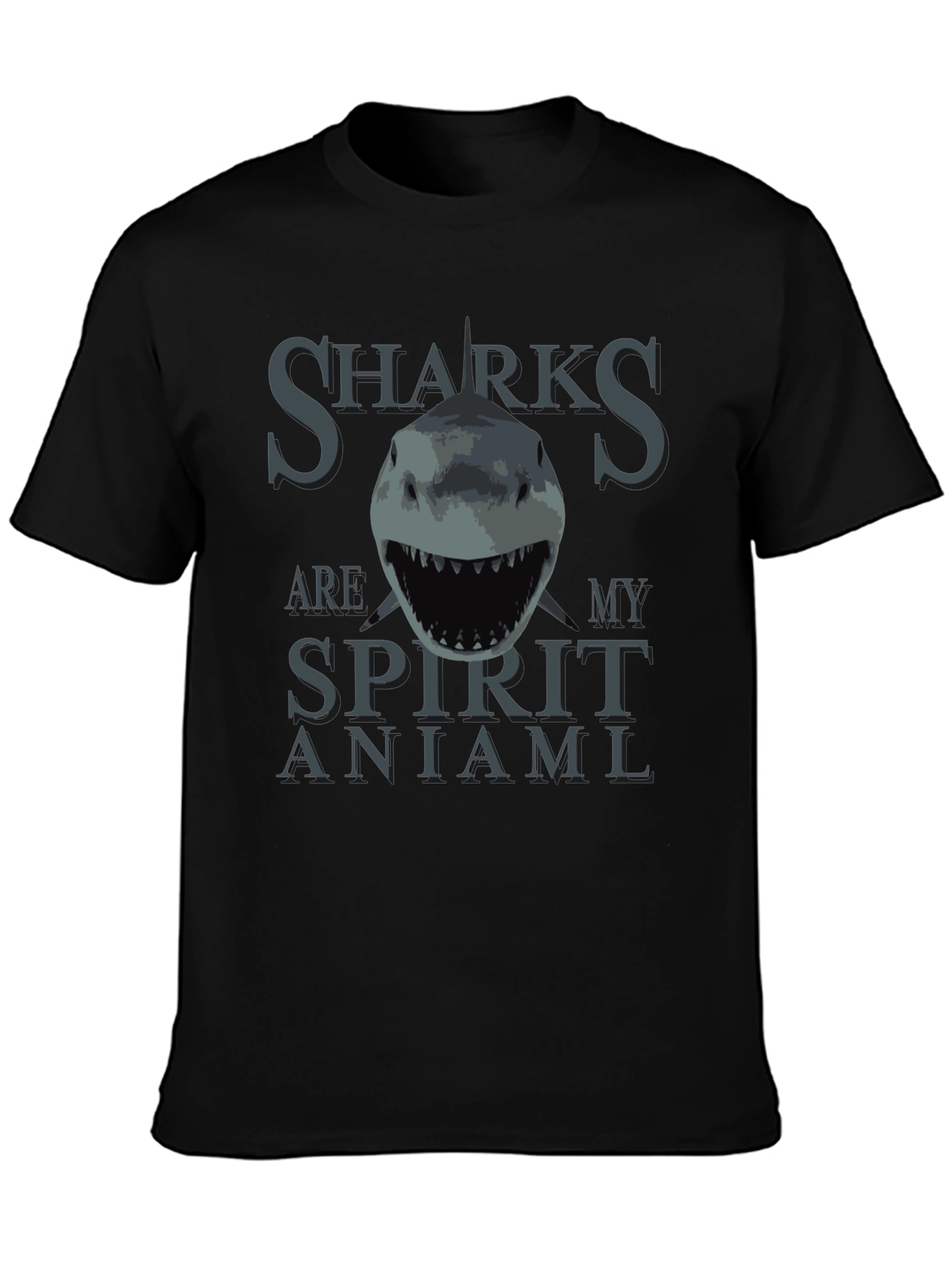 Sharks Are My Spirit Animal T-Shirt - Black