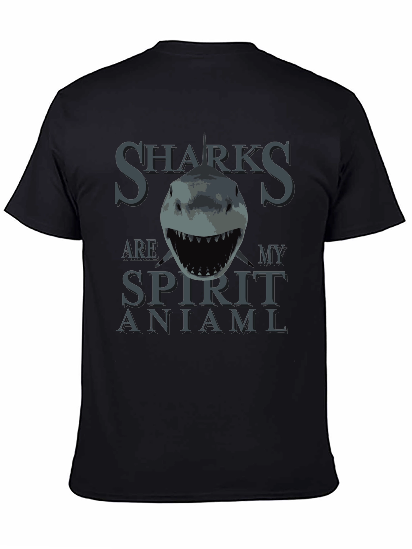 Sharks Are My Spirit Animal T-Shirt - Black