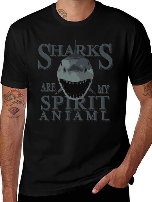 Sharks Are My Spirit Animal T-Shirt - Black