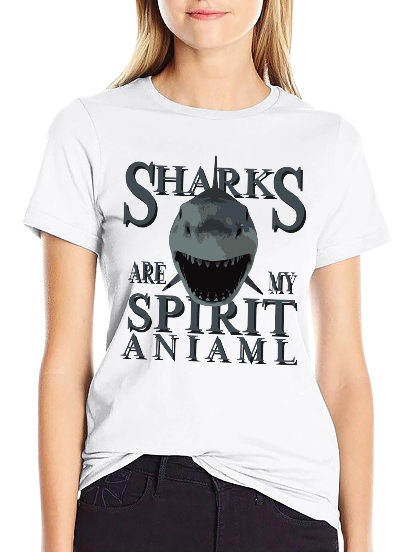 Sharks Are My Spirit Animal T-Shirt - Black