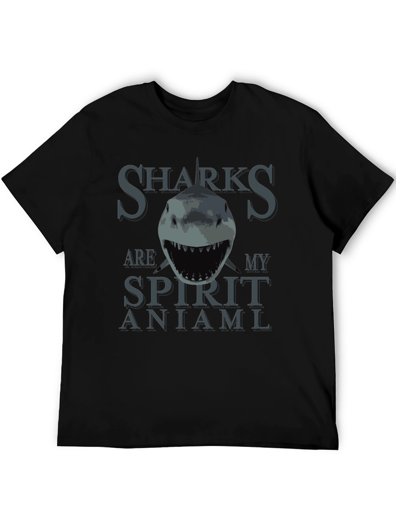 Sharks Are My Spirit Animal T-Shirt - Black