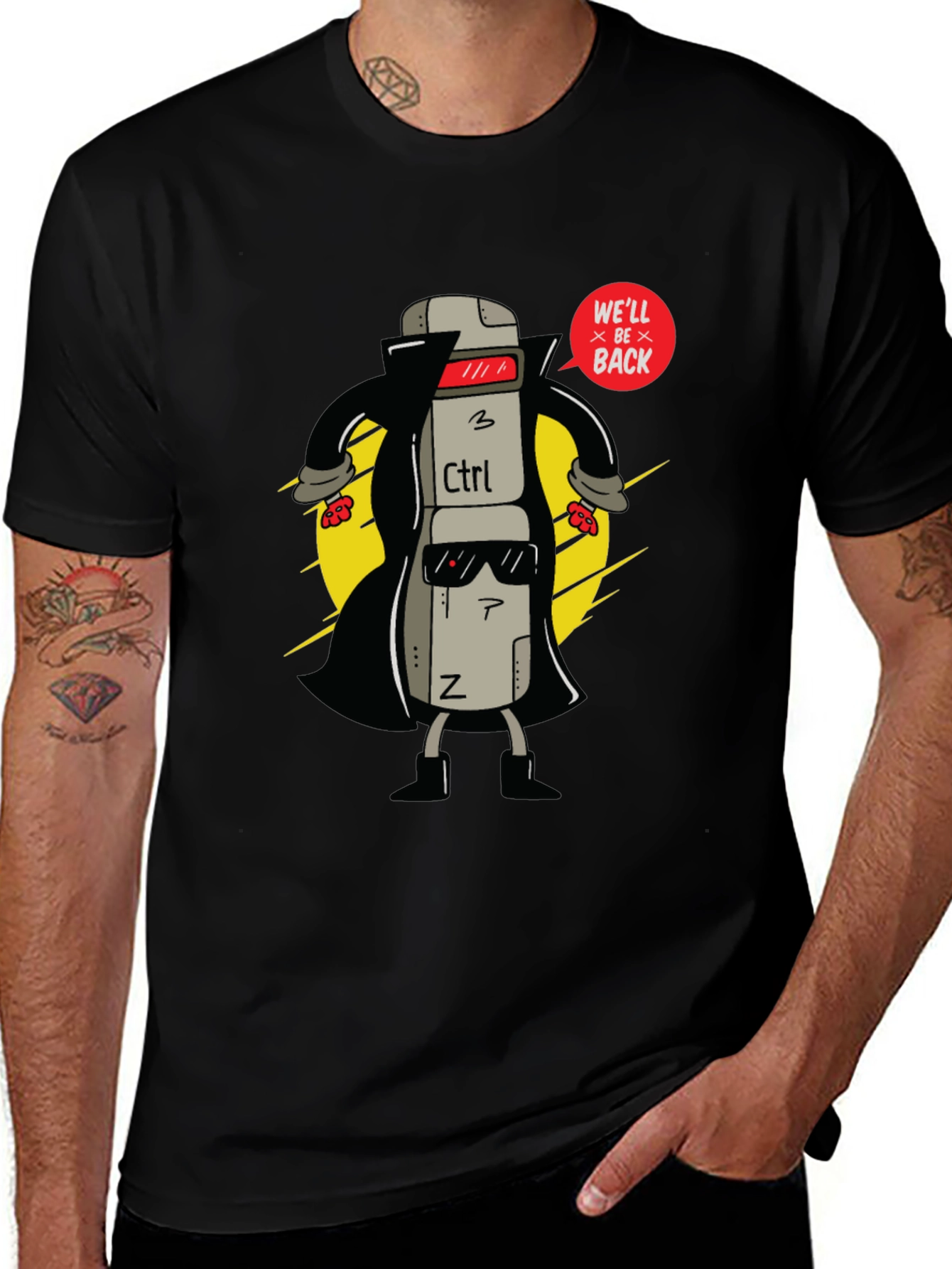Ctrl+Z Well Be Back Graphic T-Shirt