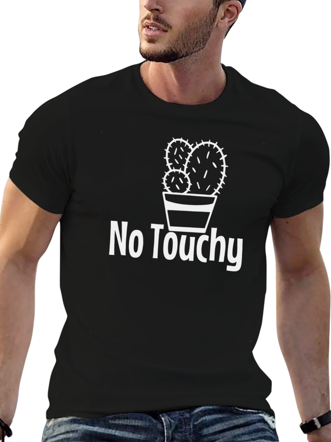 No Touchy Cactus T-Shirt - Funny Graphic Tee