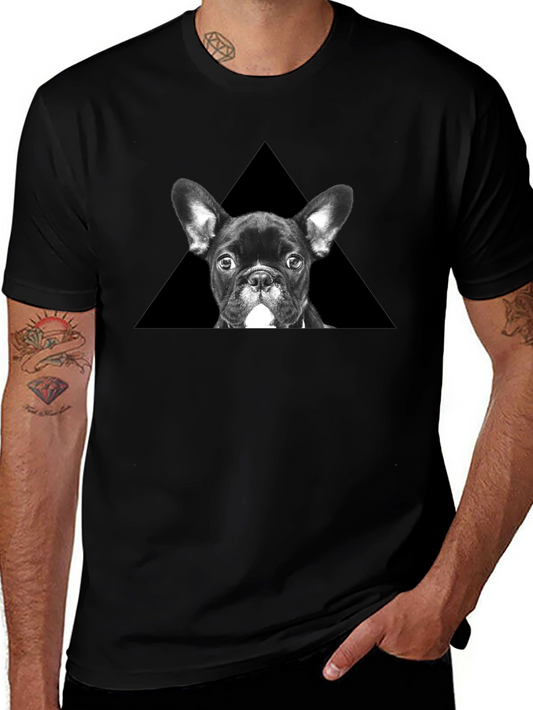 French Bulldog Triangle Graphic T-Shirt