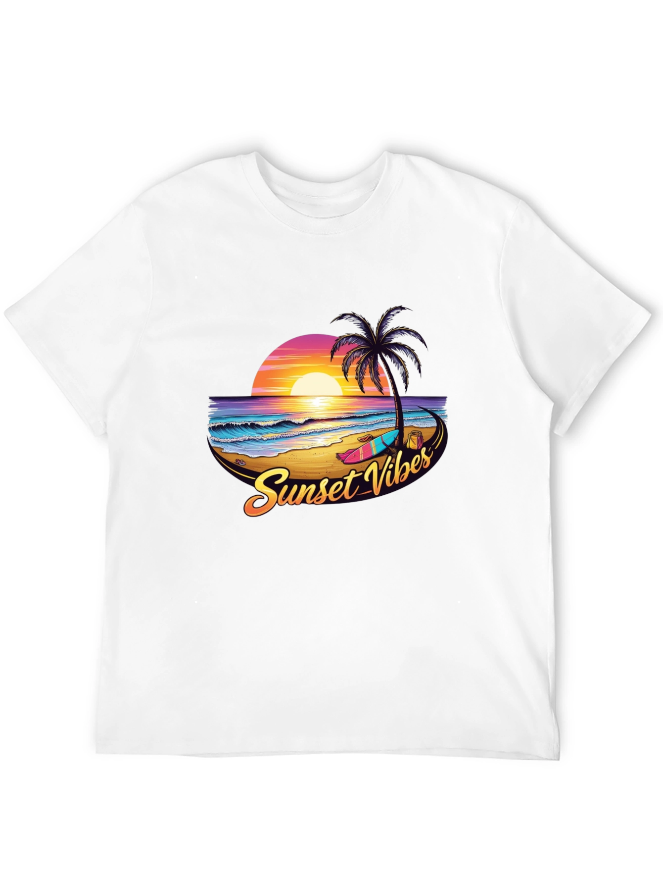 Sunset Vibes Graphic Tee - Black