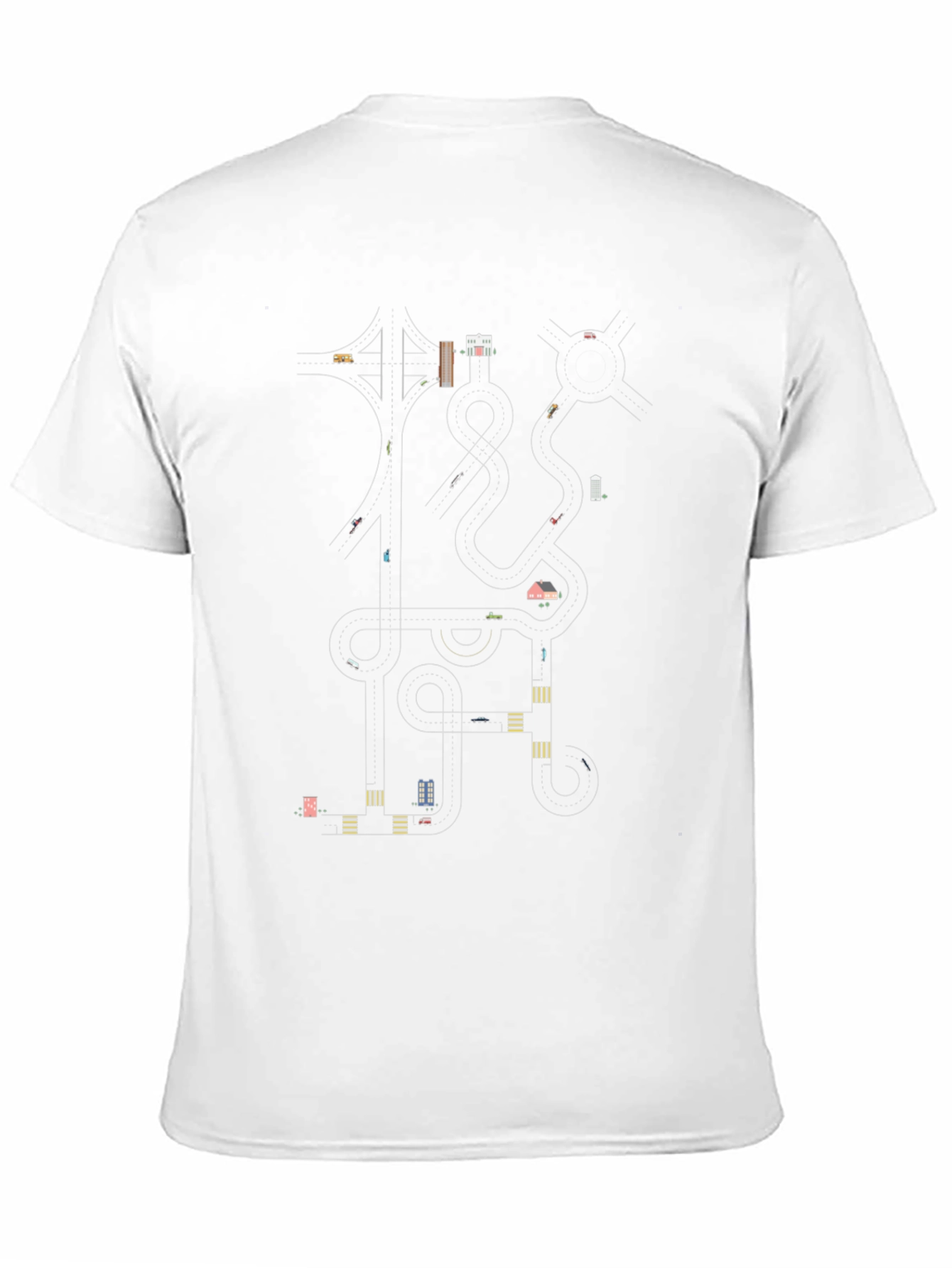 Urban Road Map Graphic T-Shirt