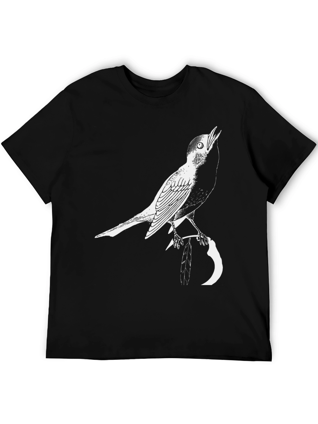 Bird Graphic Black T-Shirt