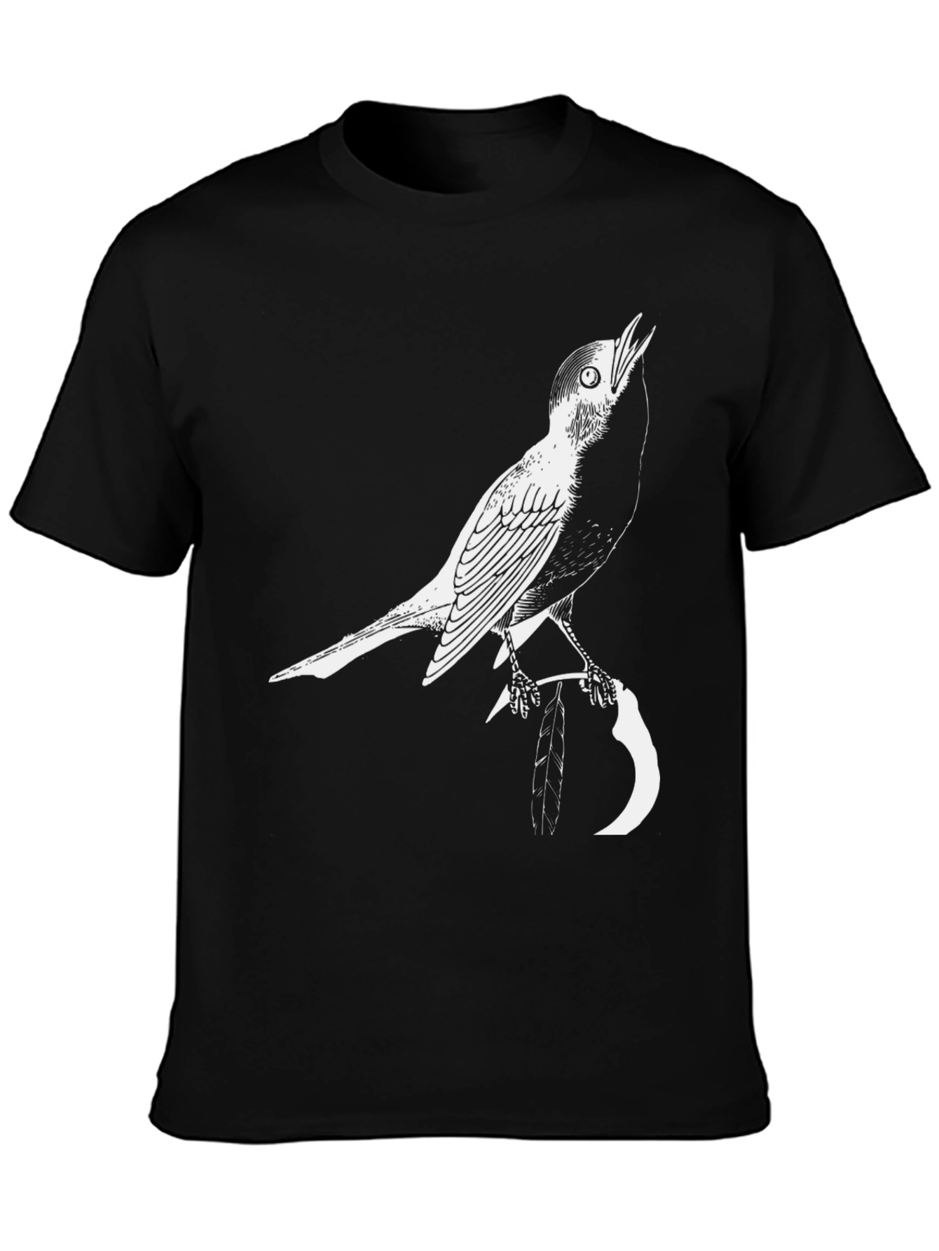 Bird Graphic Black T-Shirt