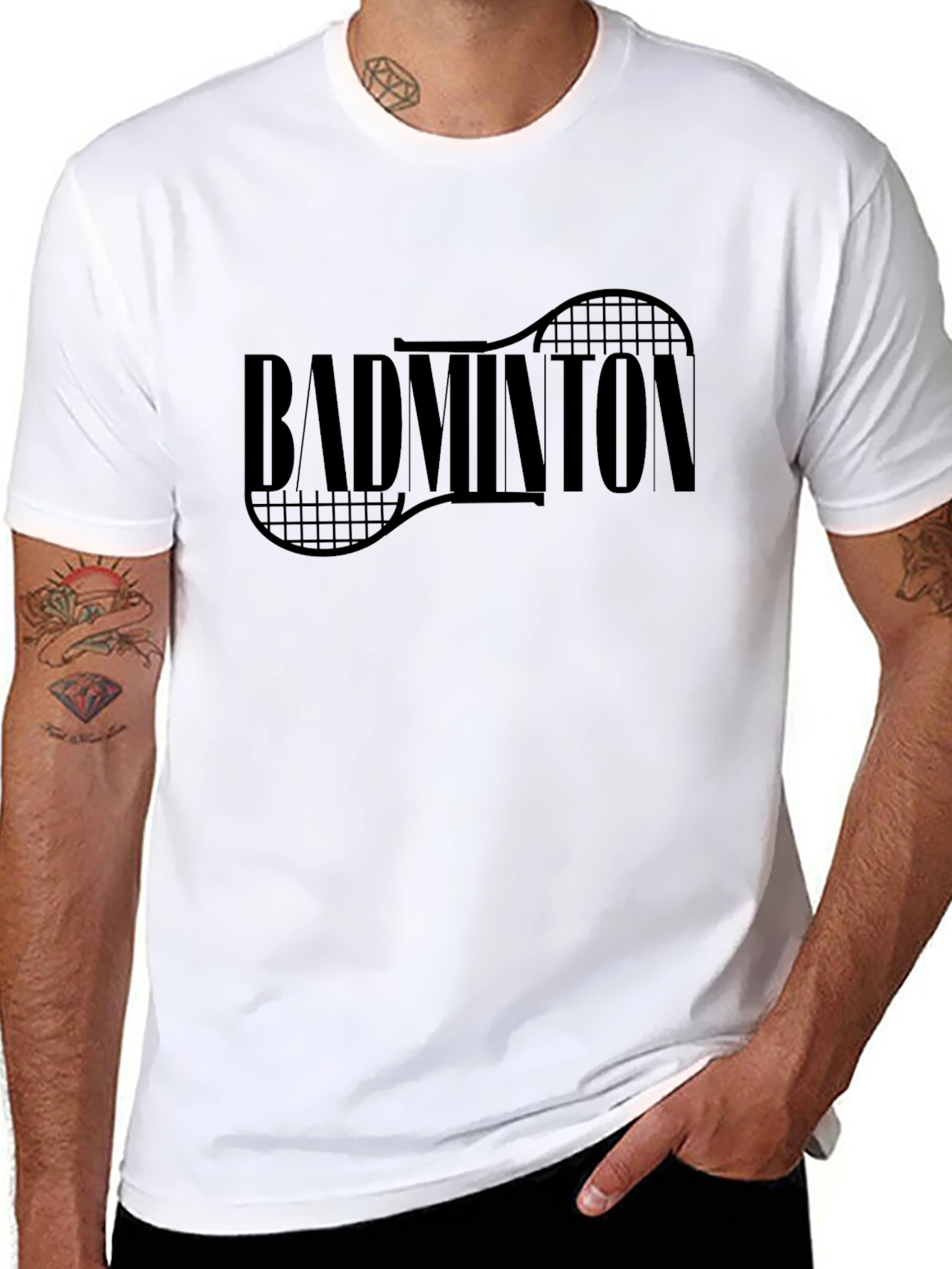 Badminton Graphic T-Shirt - Sporty Casual Tee