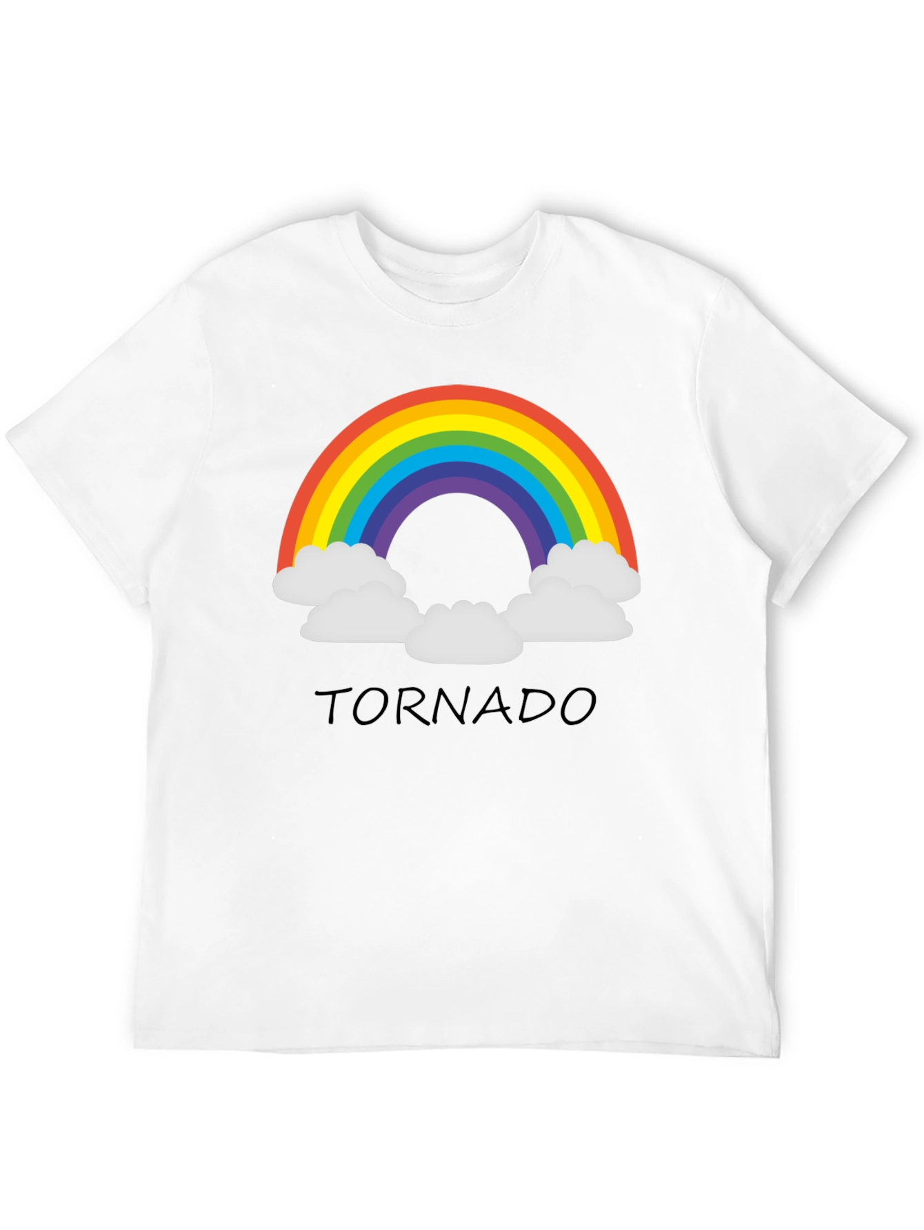 Rainbow Tornado Black T-Shirt