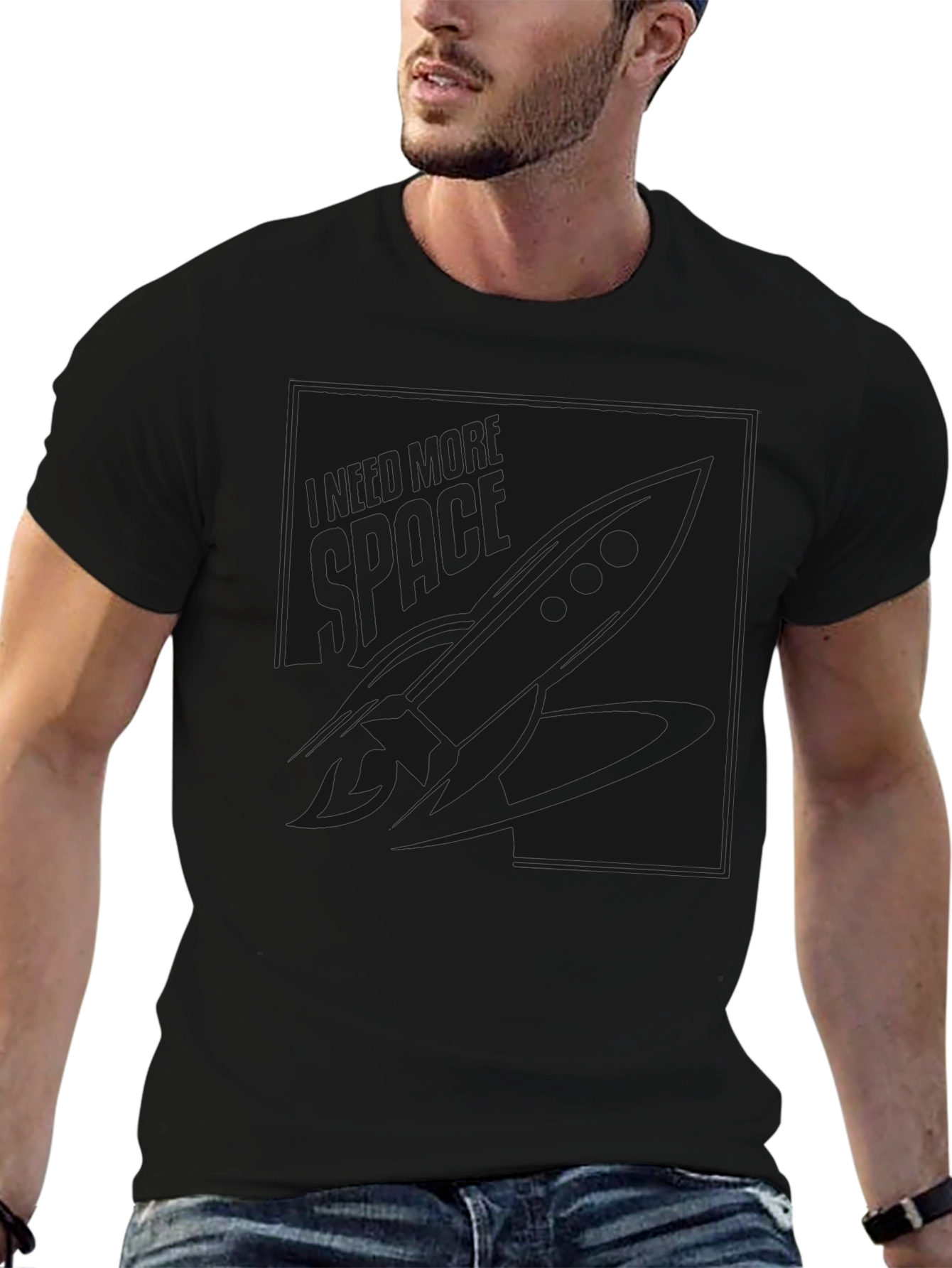 Black Graphic Tee - Modern Casual Style
