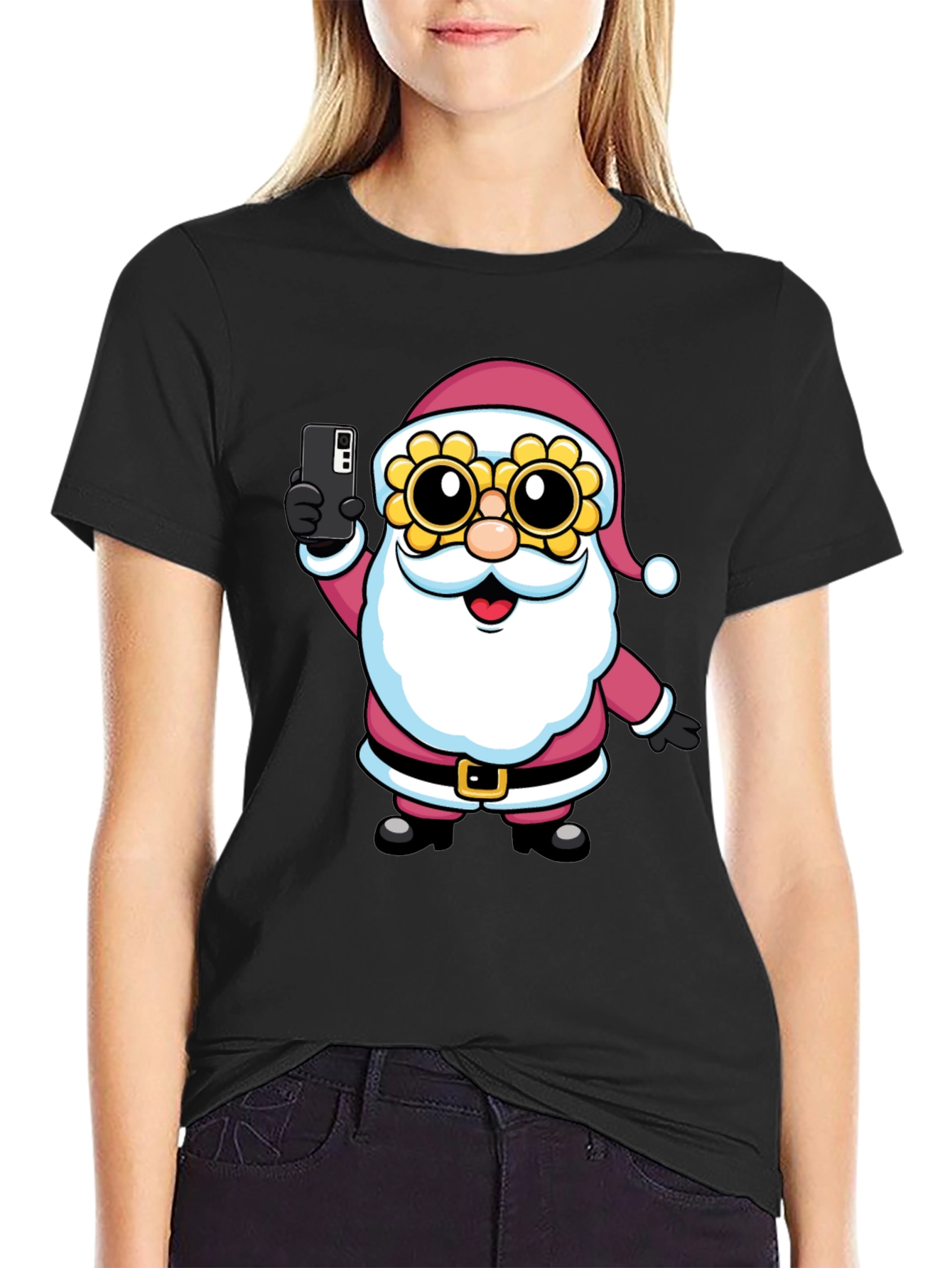 Santa Selfie T-Shirt - Funny Holiday Tee