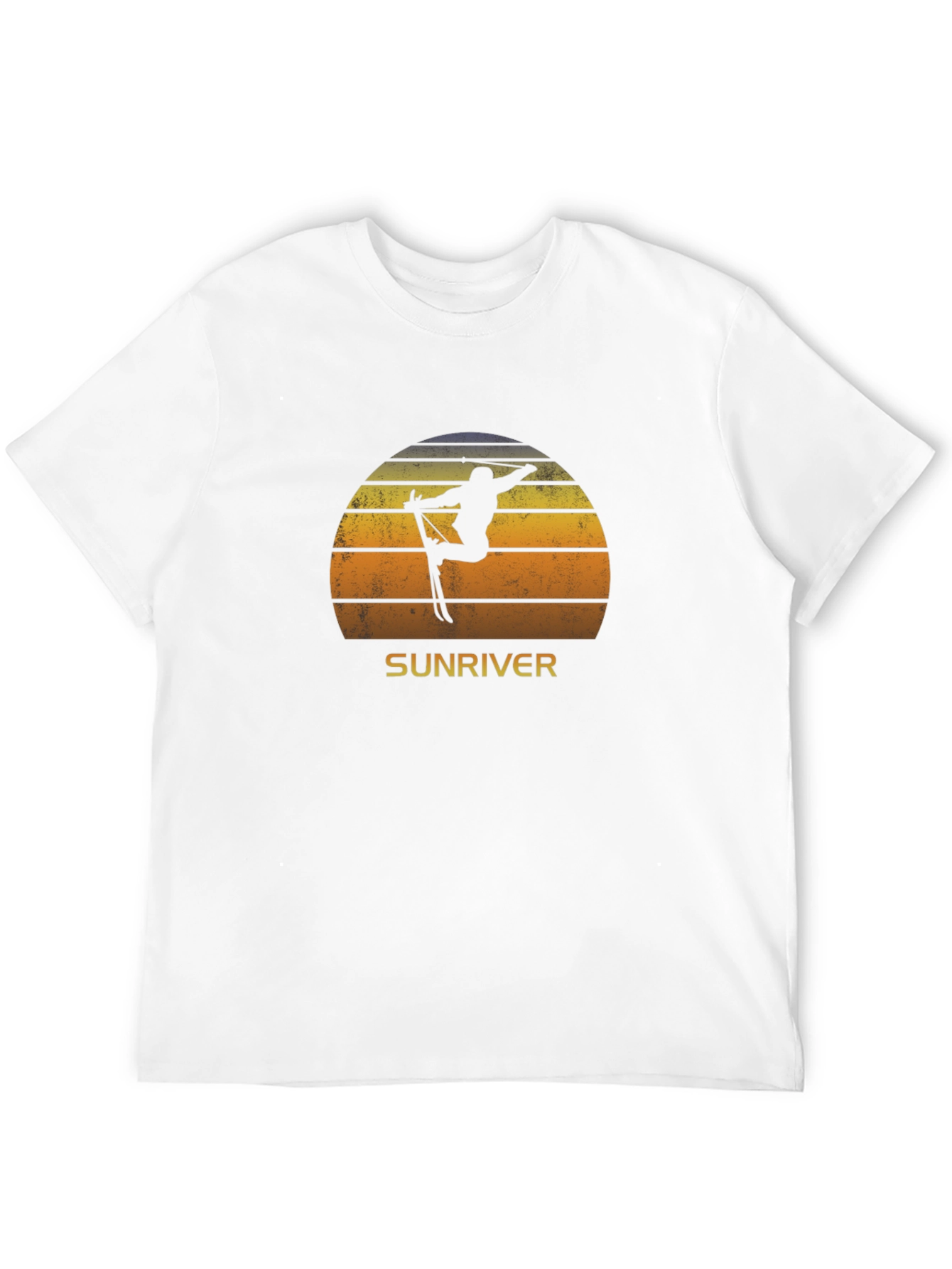Sunriver Skiing Sunset T-Shirt - Retro Style
