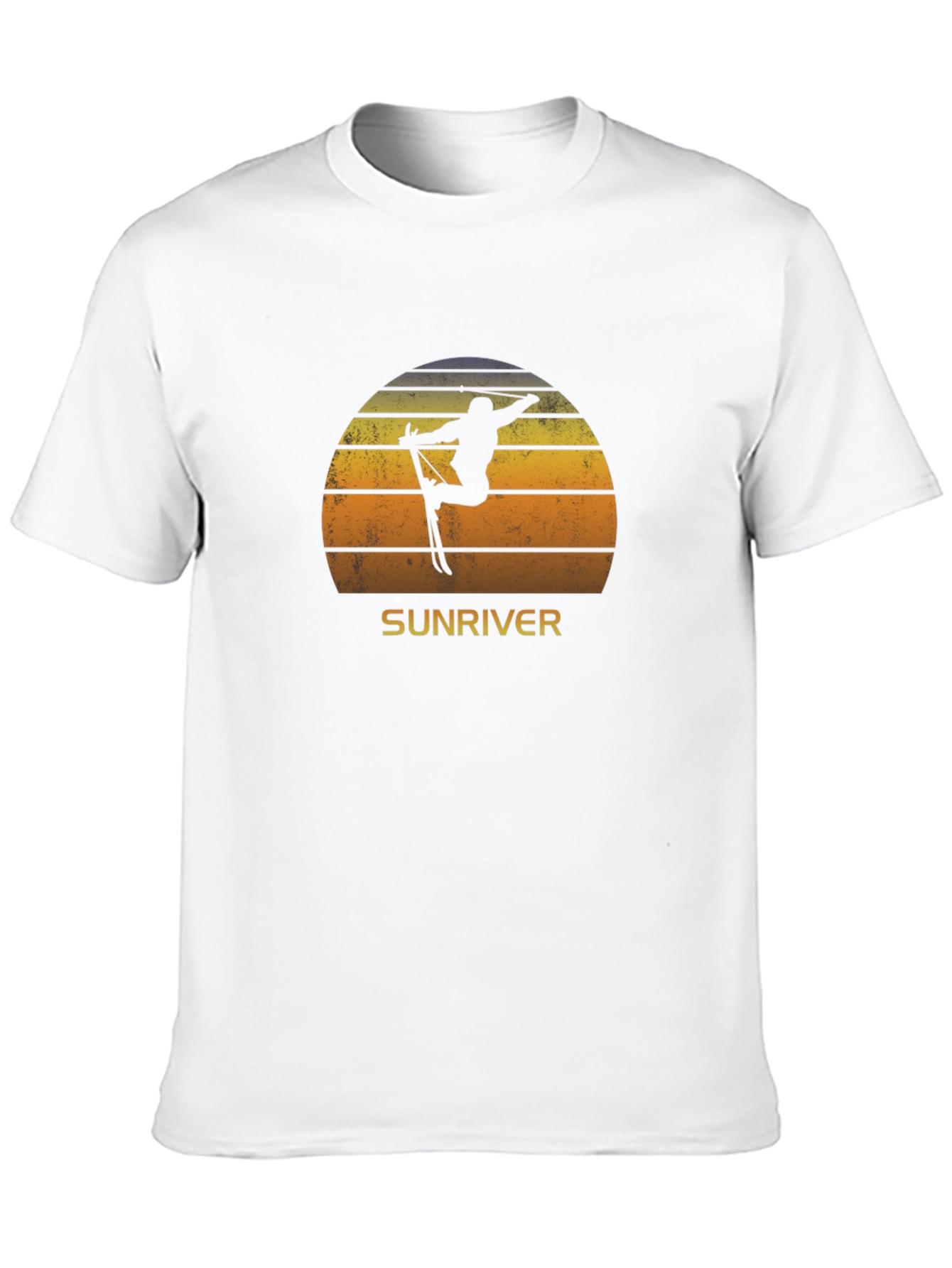Sunriver Skiing Sunset T-Shirt - Retro Style