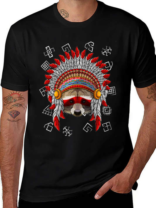 Raccoon Headdress Graphic T-Shirt