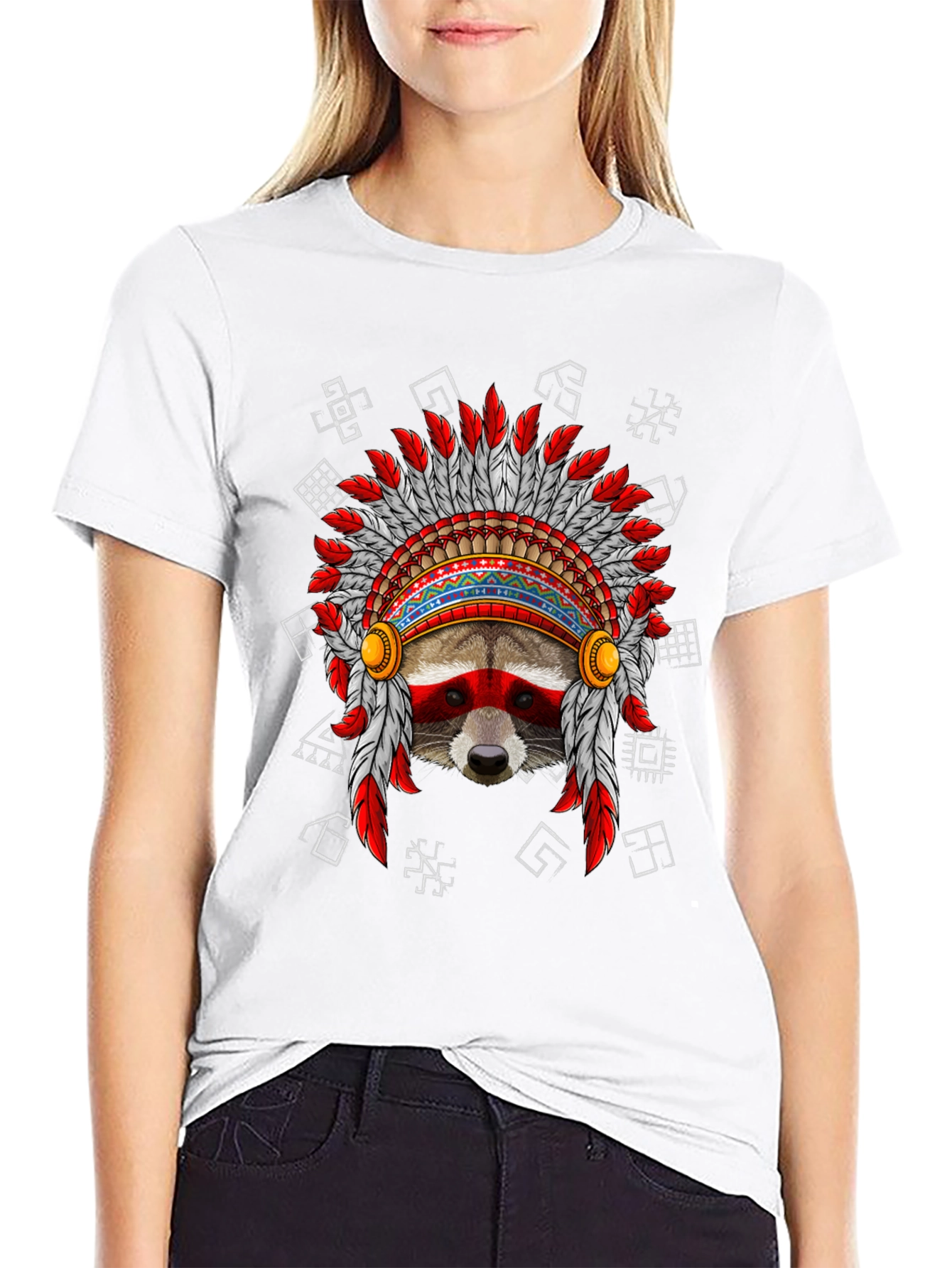Raccoon Headdress Graphic T-Shirt