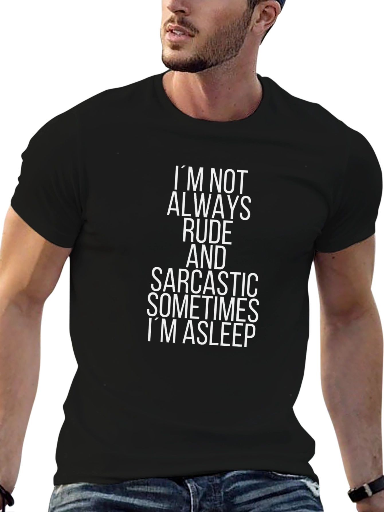 Sarcastic Asleep Graphic T-Shirt