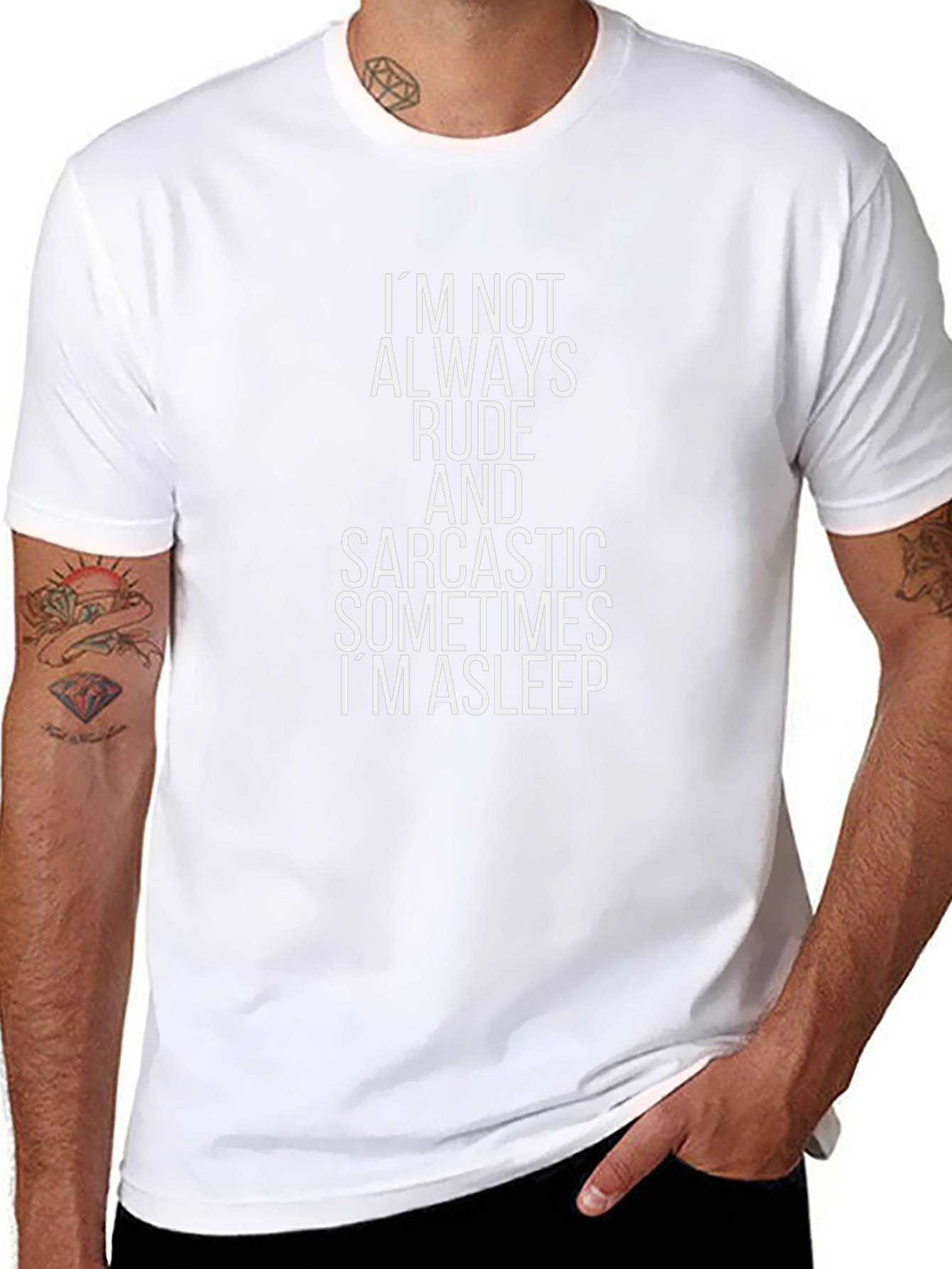 Sarcastic Asleep Graphic T-Shirt