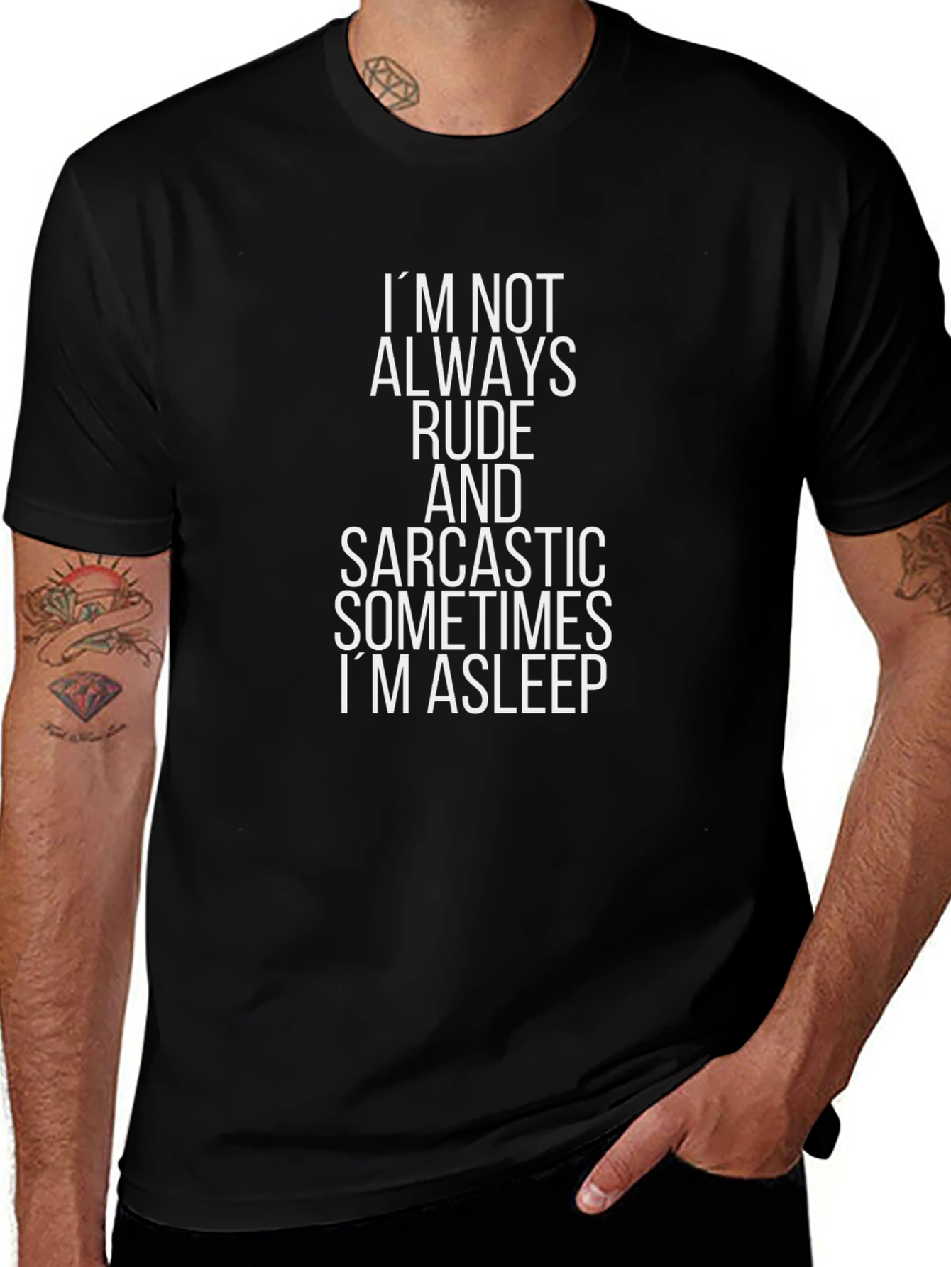 Sarcastic Asleep Graphic T-Shirt