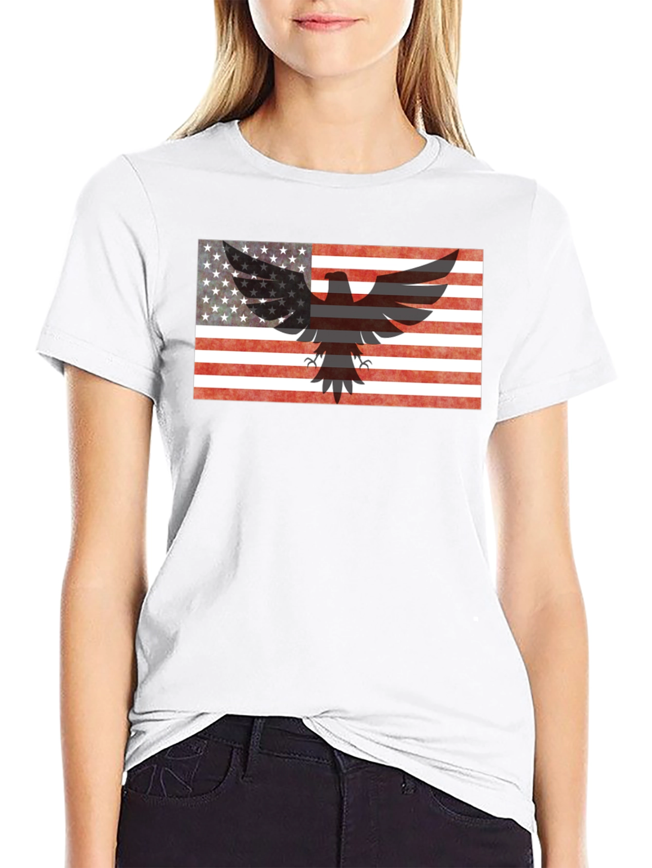 American Eagle Flag Graphic T-Shirt - Patriotic Pride