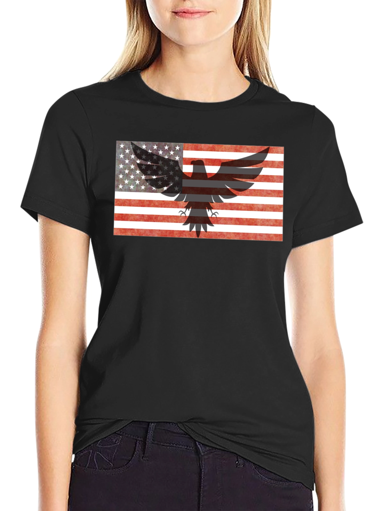 American Eagle Flag Graphic T-Shirt - Patriotic Pride