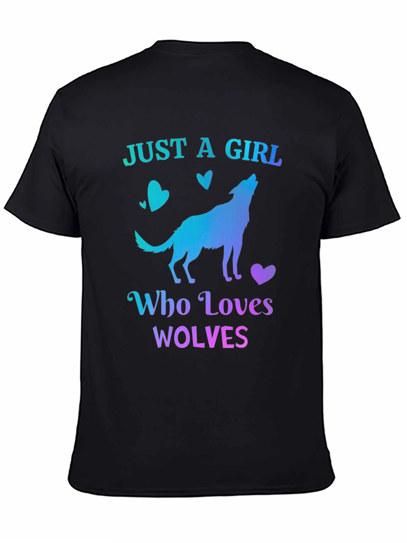 Just A Girl Who Loves Wolves Graphic T-Shirt