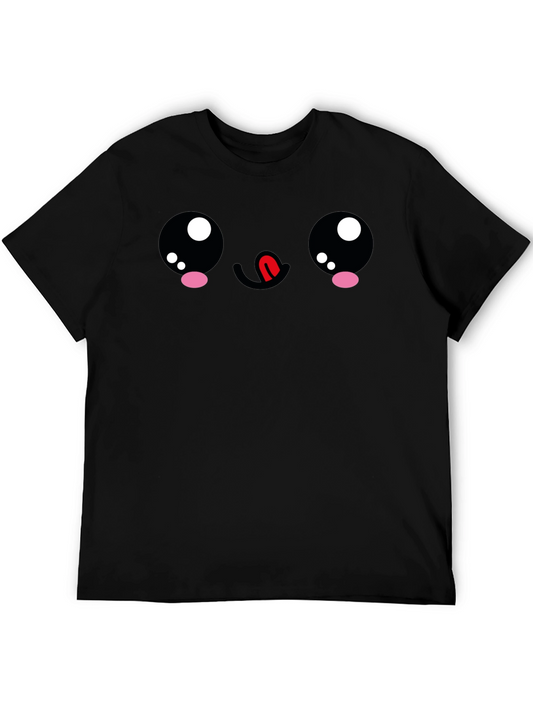 Kawaii Face Black T-Shirt