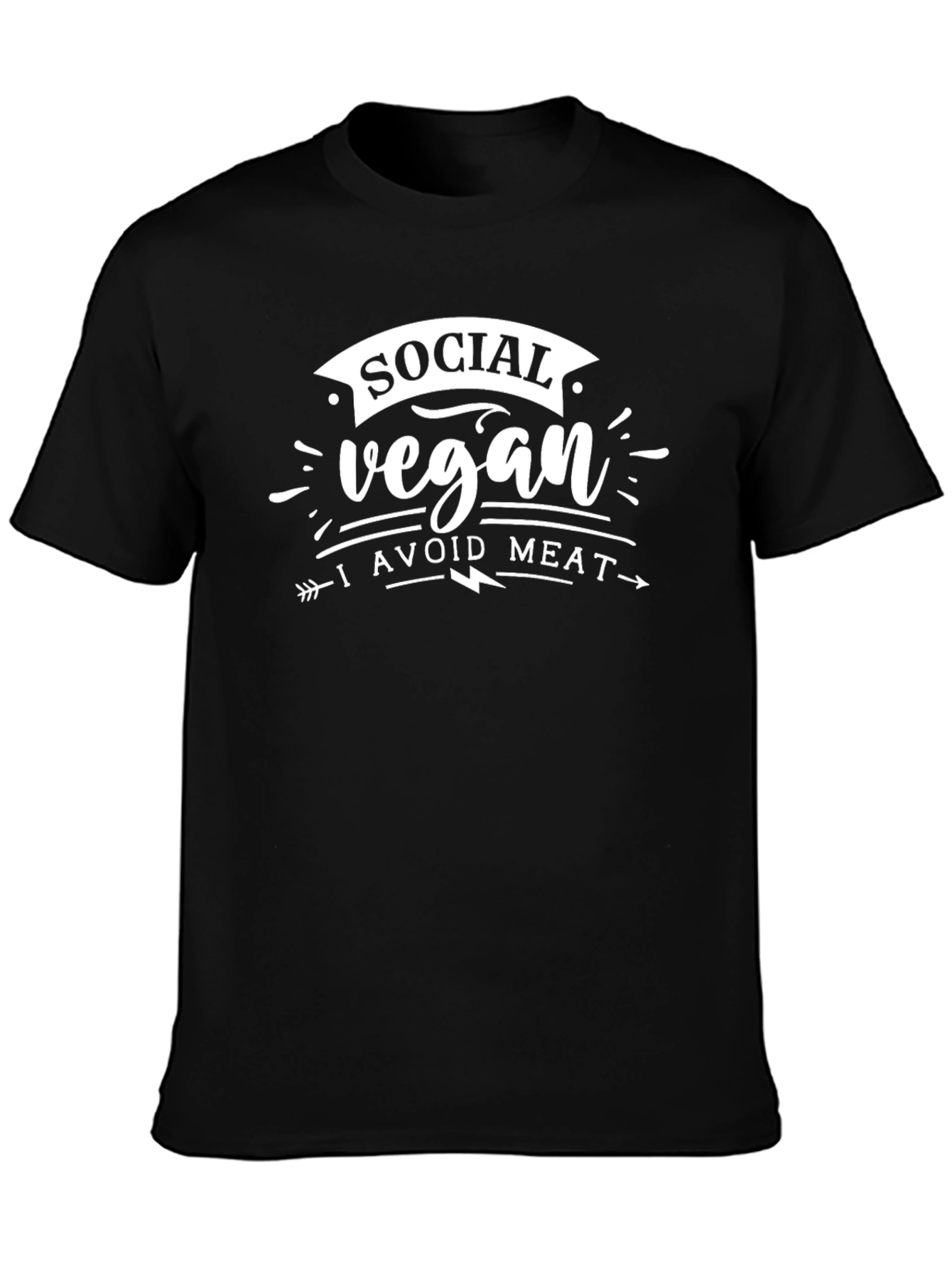 Social Vegan I Avoid Meat T-Shirt