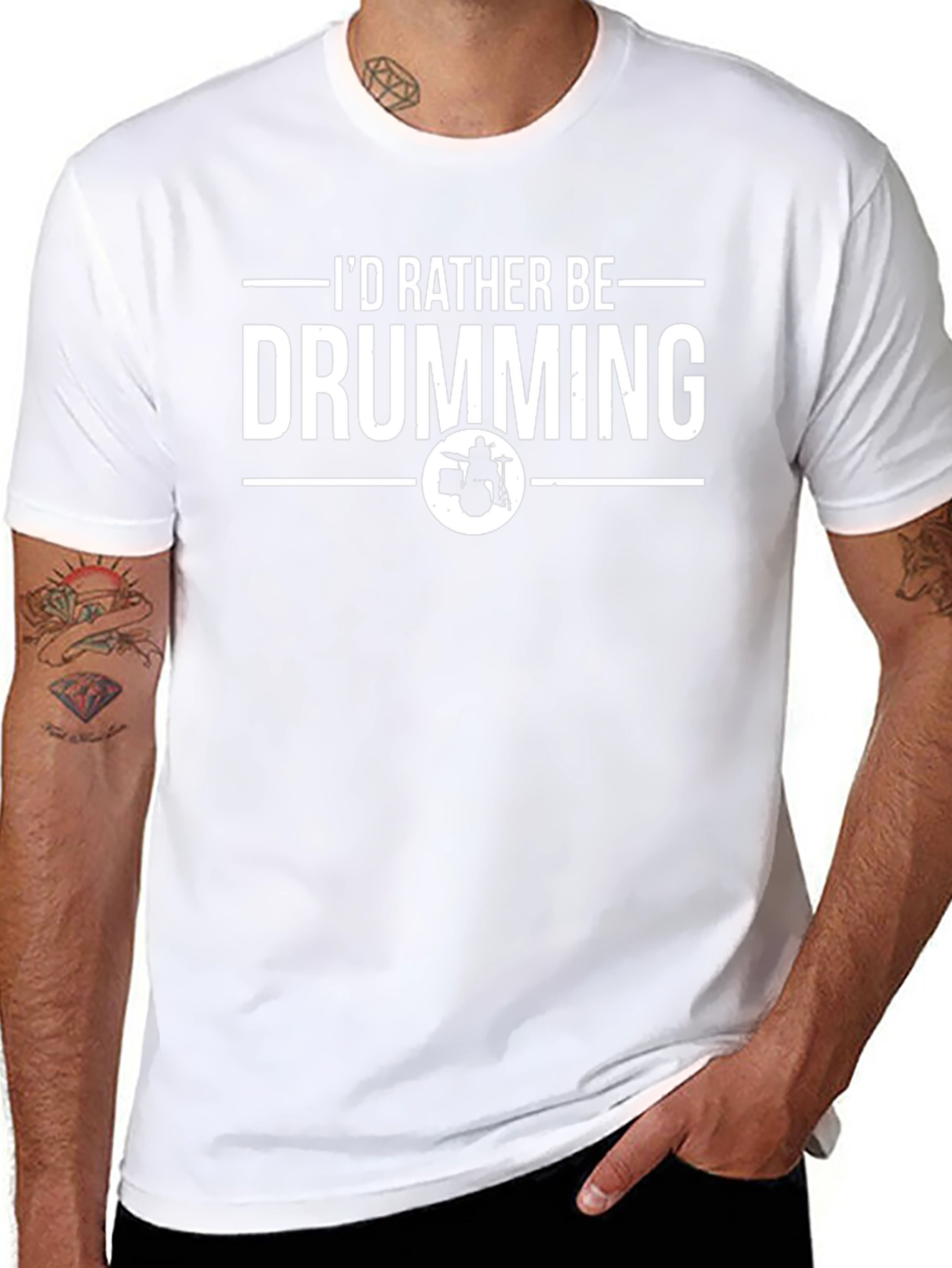 Drumming T-Shirt - Id Rather Be Drumming