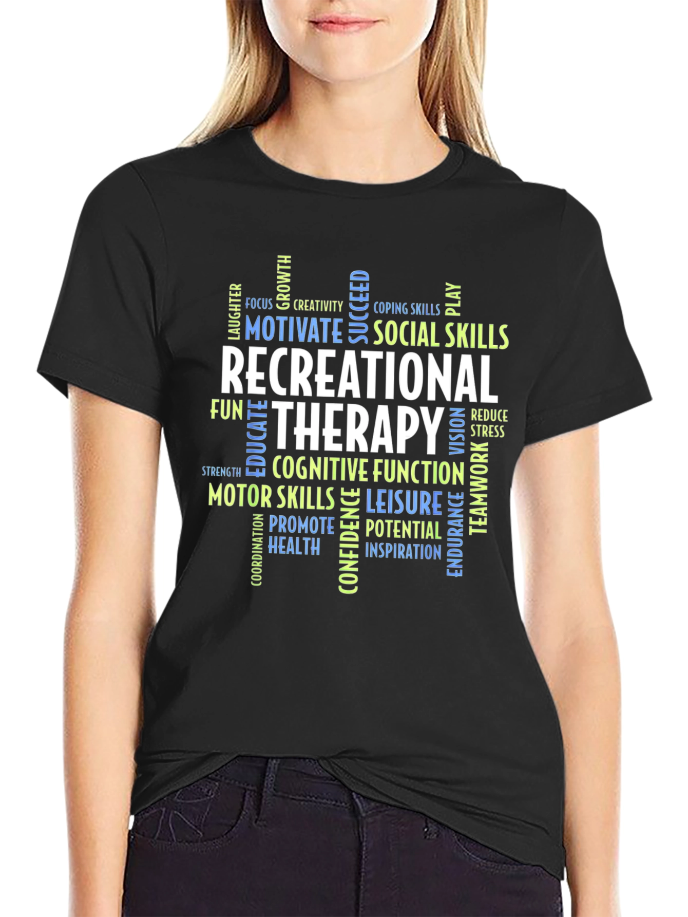 Recreational Therapy Word Cloud T-Shirt