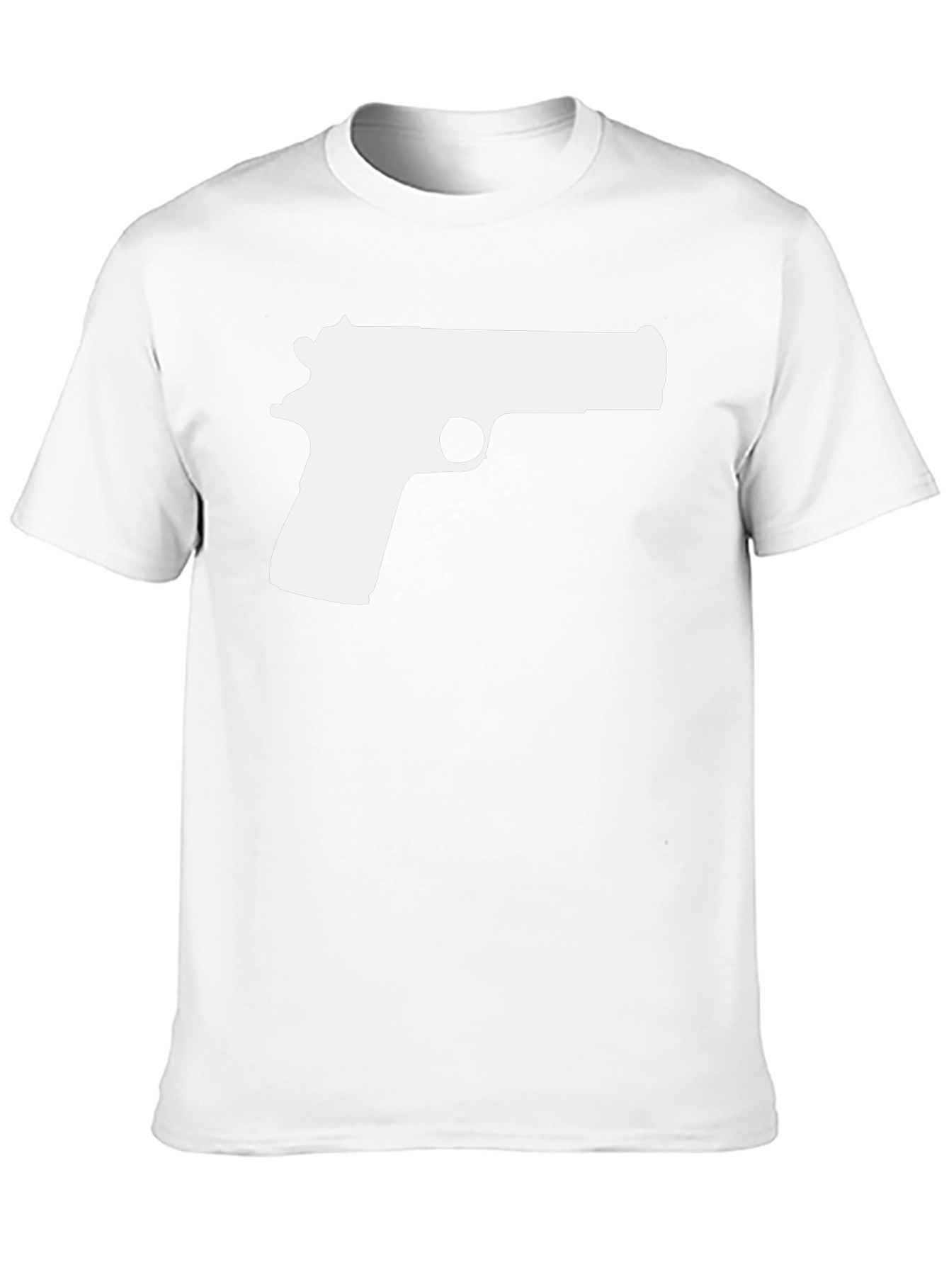 Pistol Graphic Tee - Black Cotton T-Shirt