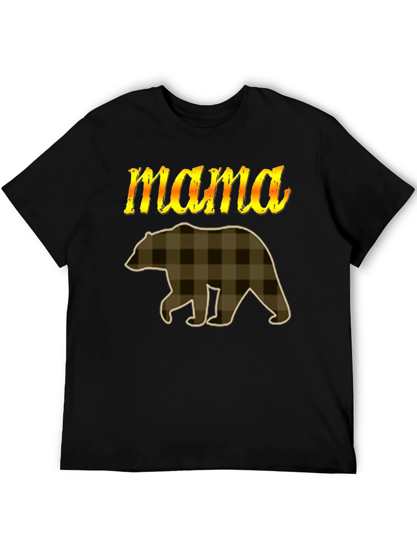 Mama Bear Plaid Graphic T-Shirt