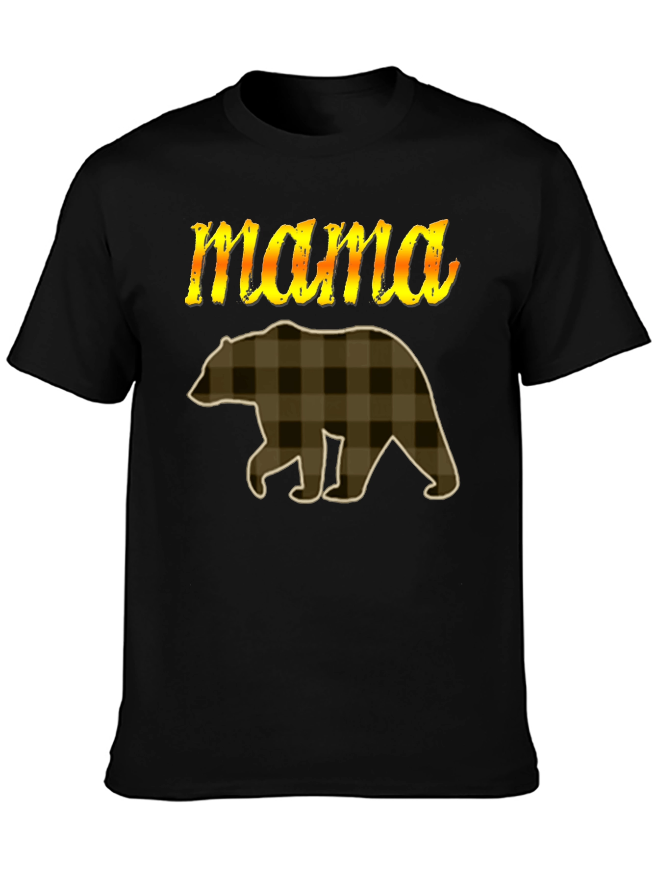 Mama Bear Plaid Graphic T-Shirt