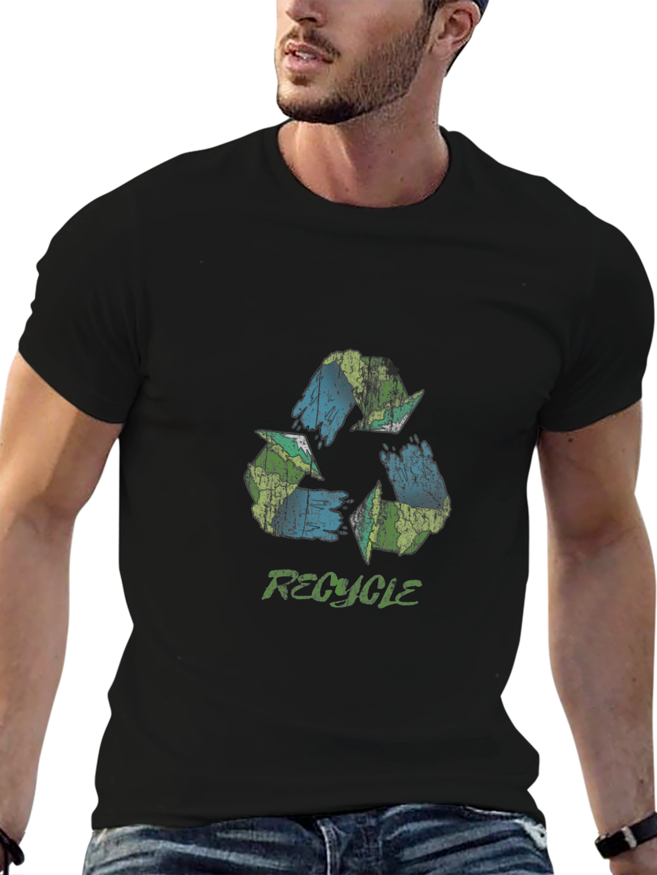Recycle Earth Graphic T-Shirt - Eco Friendly Design