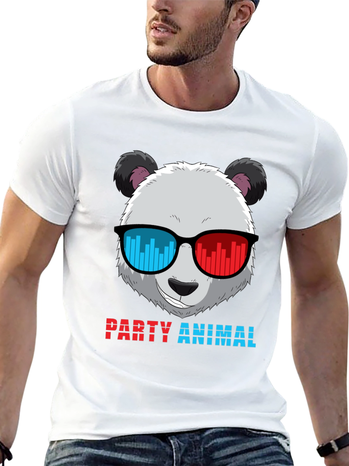 Party Animal Panda T-Shirt - Novelty Graphic Tee