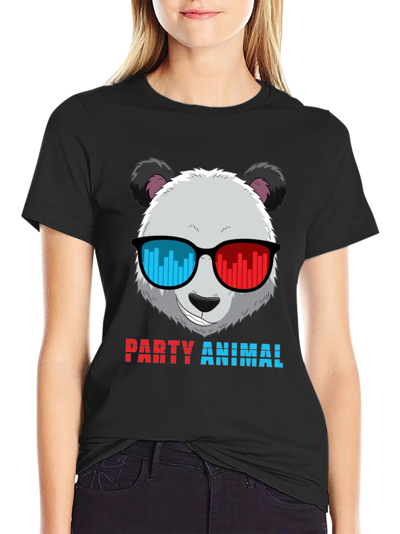 Party Animal Panda T-Shirt - Novelty Graphic Tee
