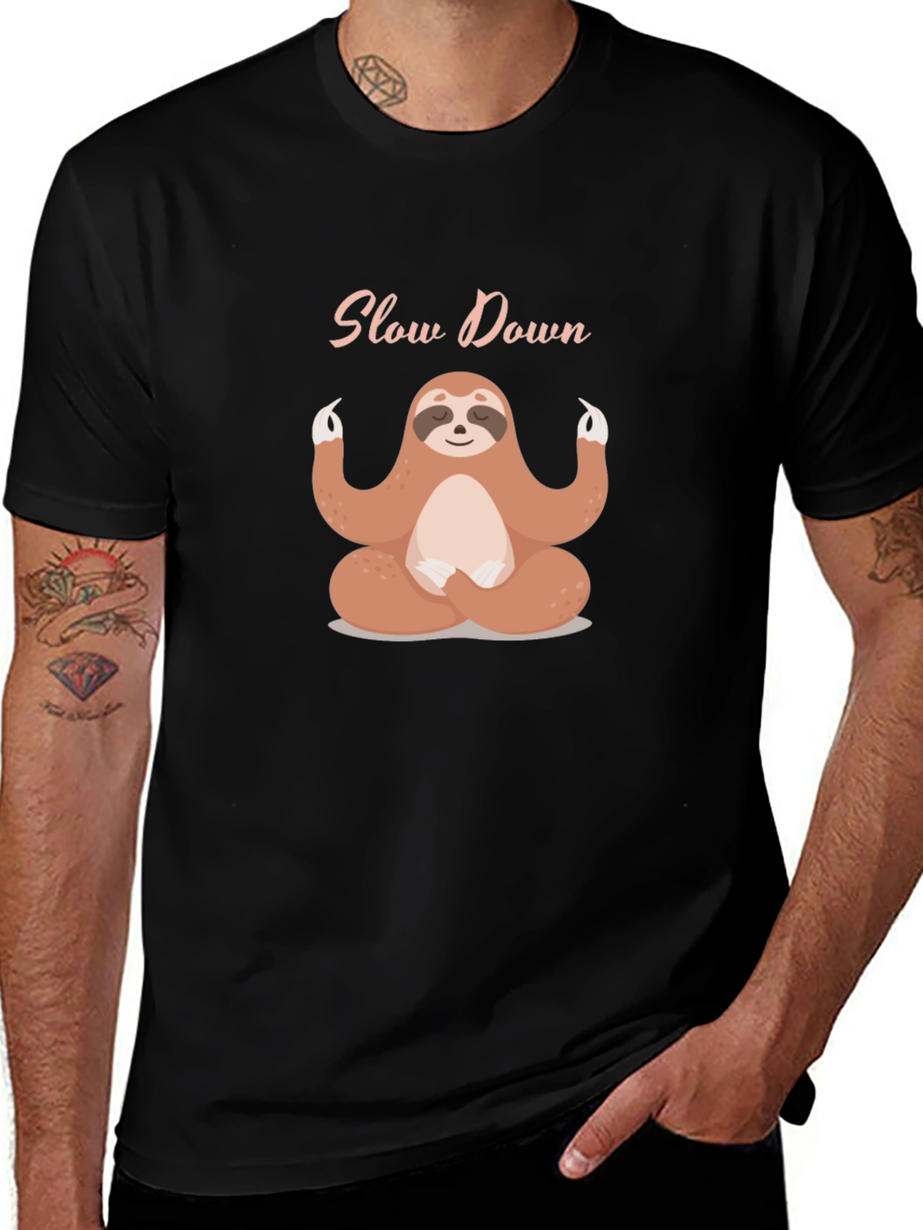 Meditating Sloth T-Shirt - Slow Down
