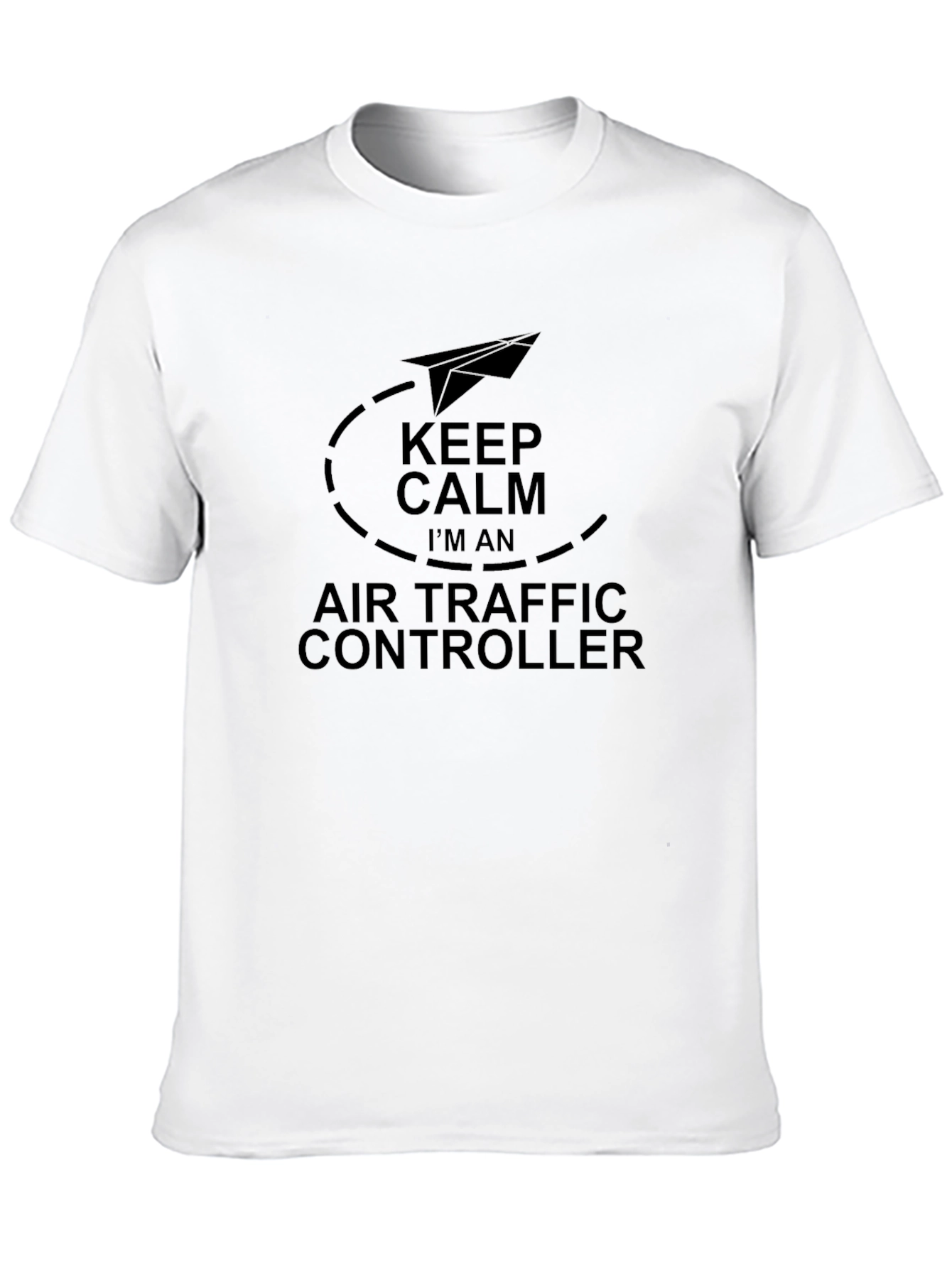 Keep Calm Air Traffic Controller Black Tee