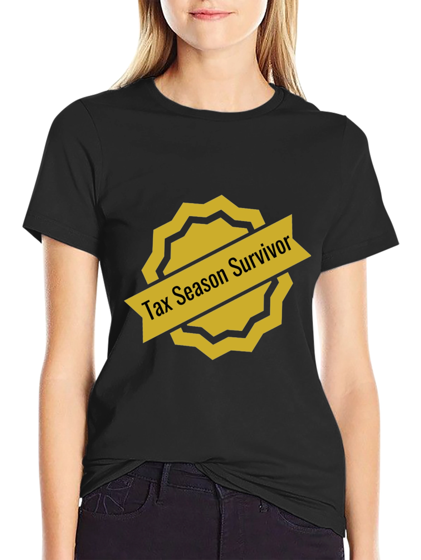 Tax Season Survivor Black T-Shirt