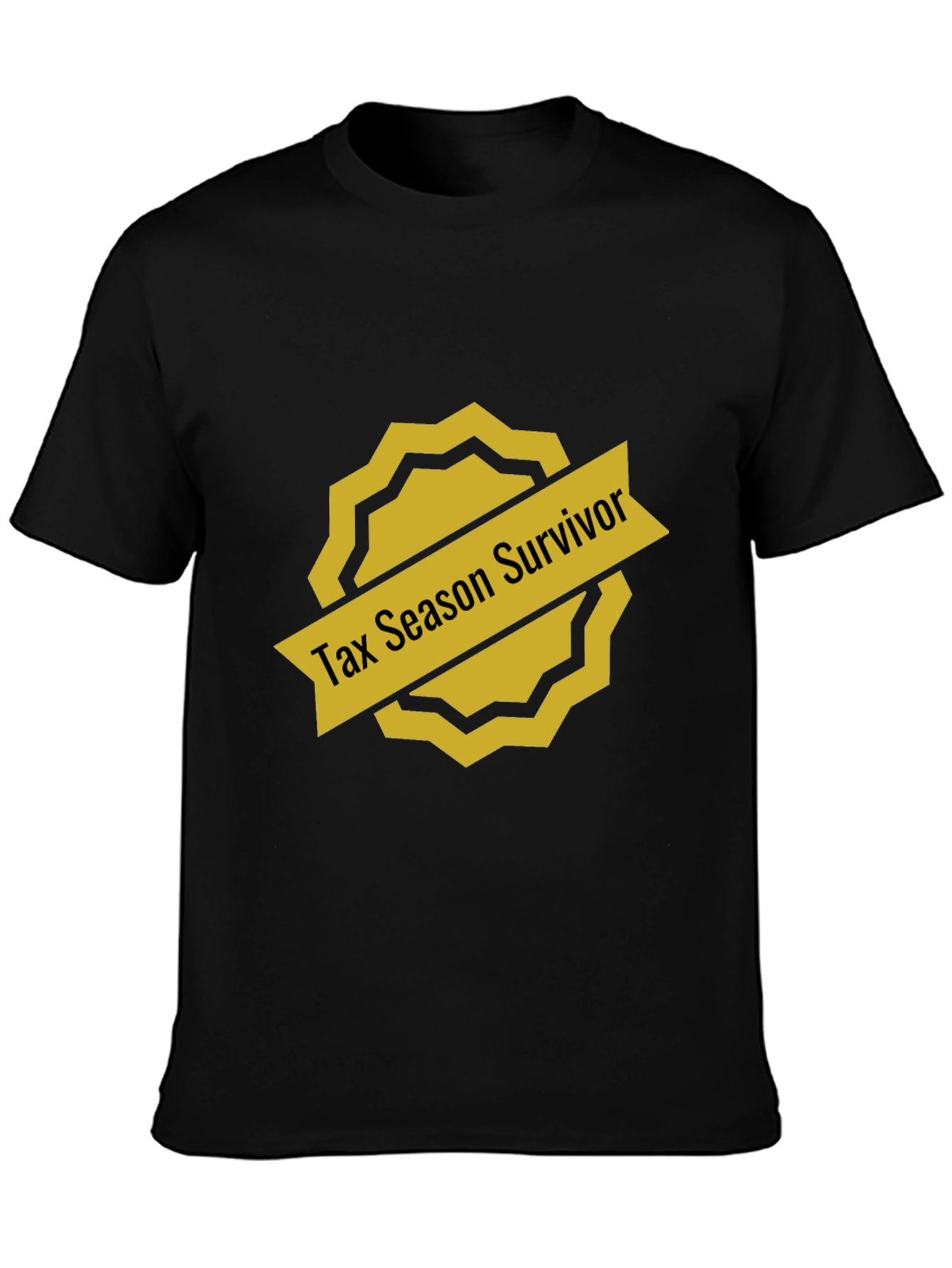 Tax Season Survivor Black T-Shirt