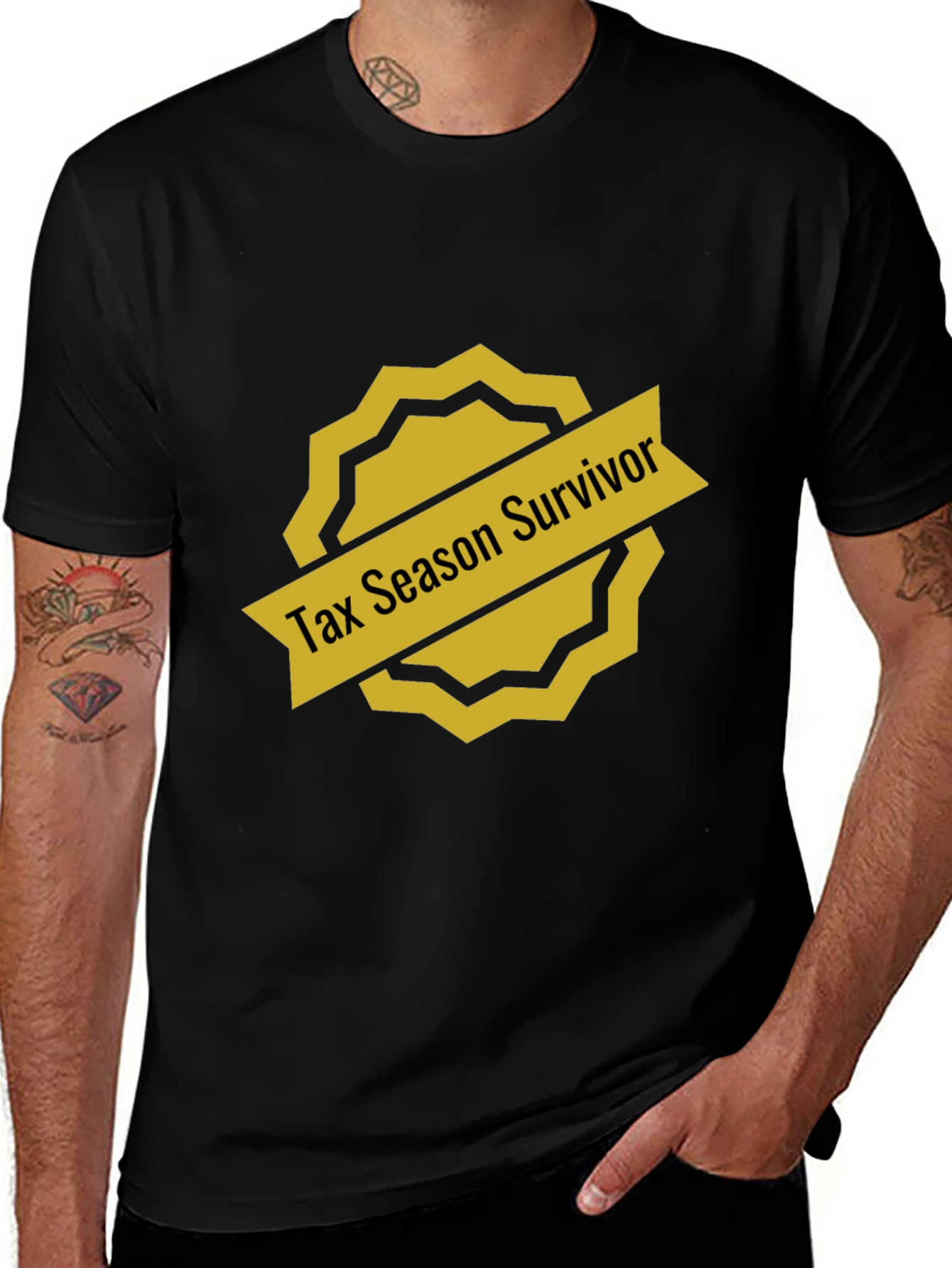 Tax Season Survivor Black T-Shirt