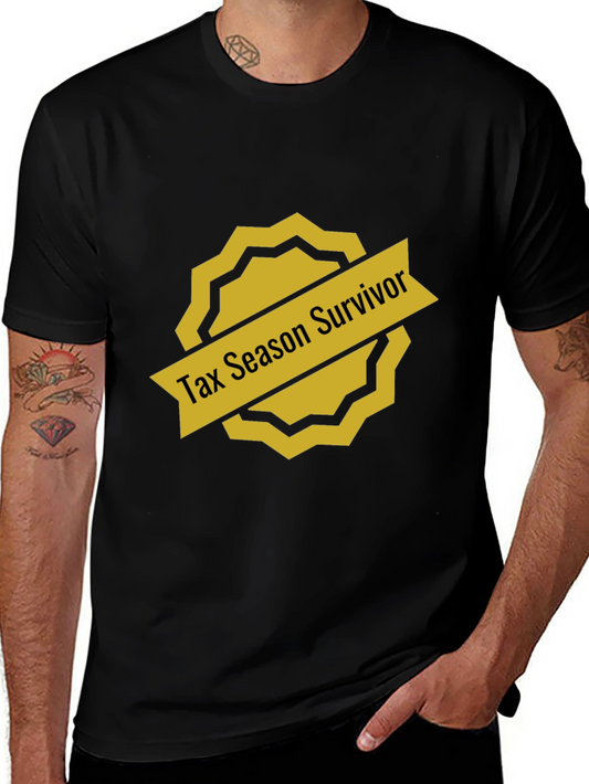 Tax Season Survivor Black T-Shirt