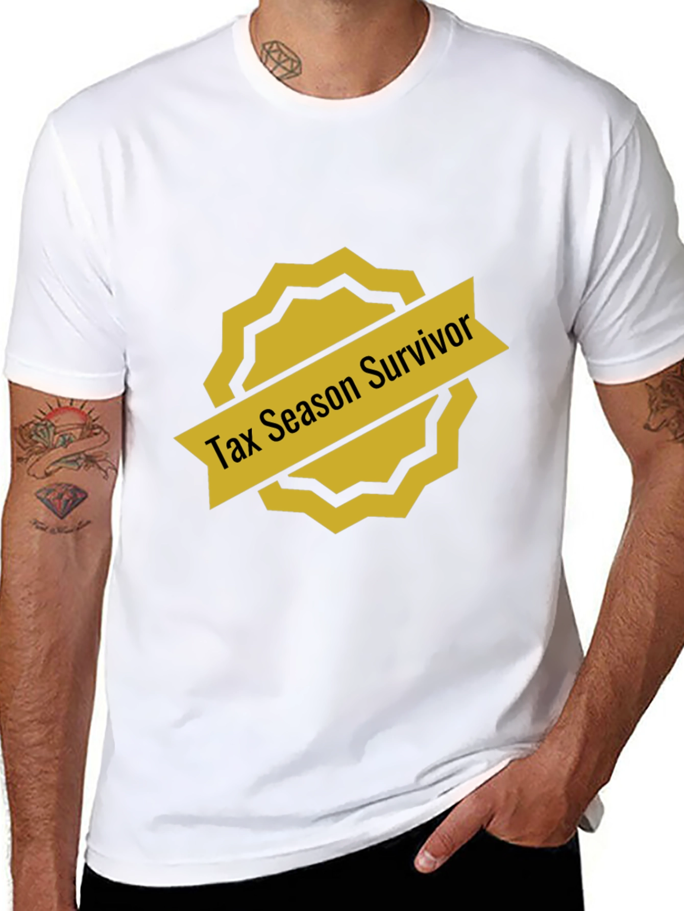 Tax Season Survivor Black T-Shirt
