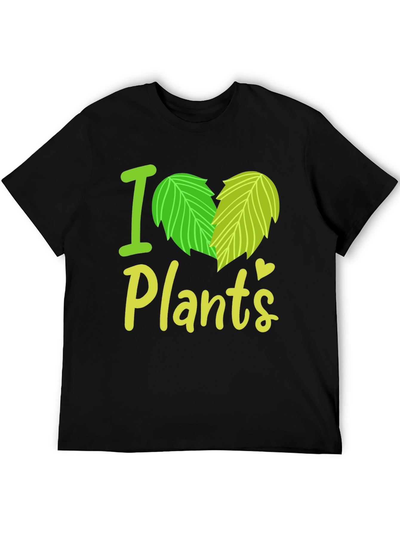 I Heart Plants Graphic Tee - Black Casual T-Shirt