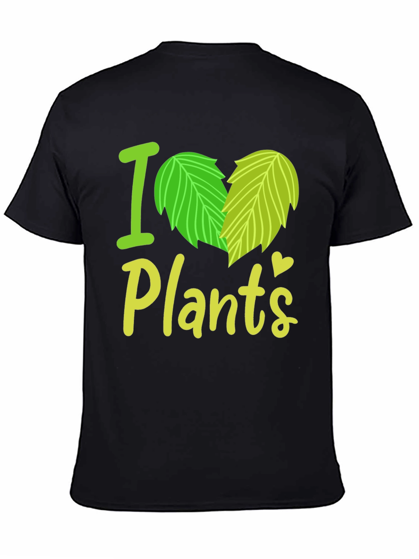 I Heart Plants Graphic Tee - Black Casual T-Shirt