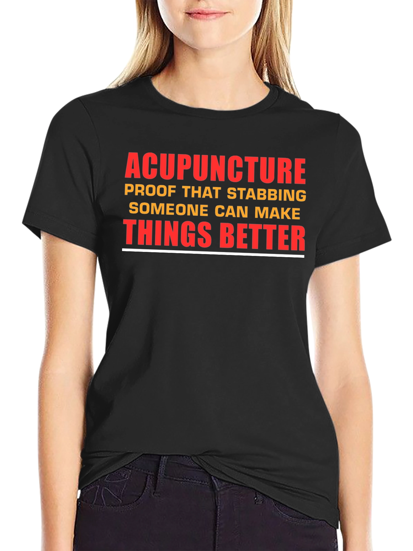 Acupuncture Stabbing T-Shirt - Funny Graphic Tee