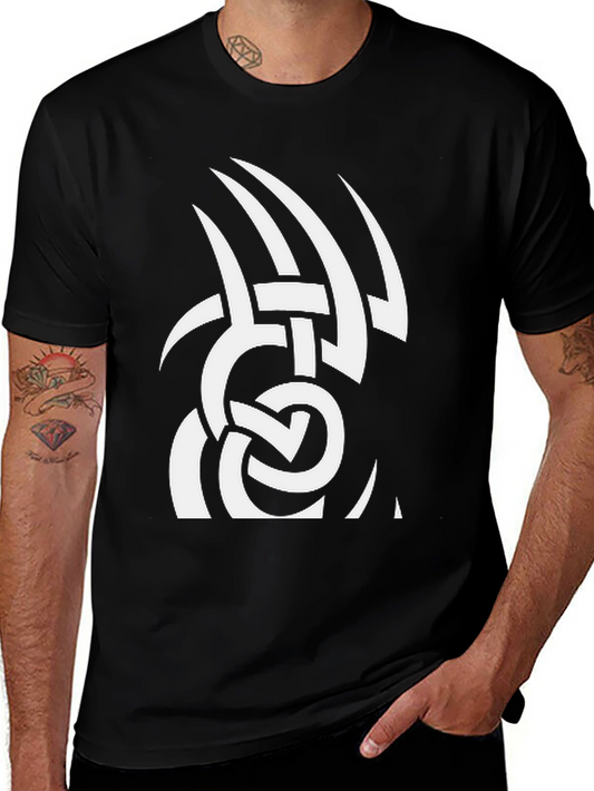 Tribal Tattoo Graphic Black Tee