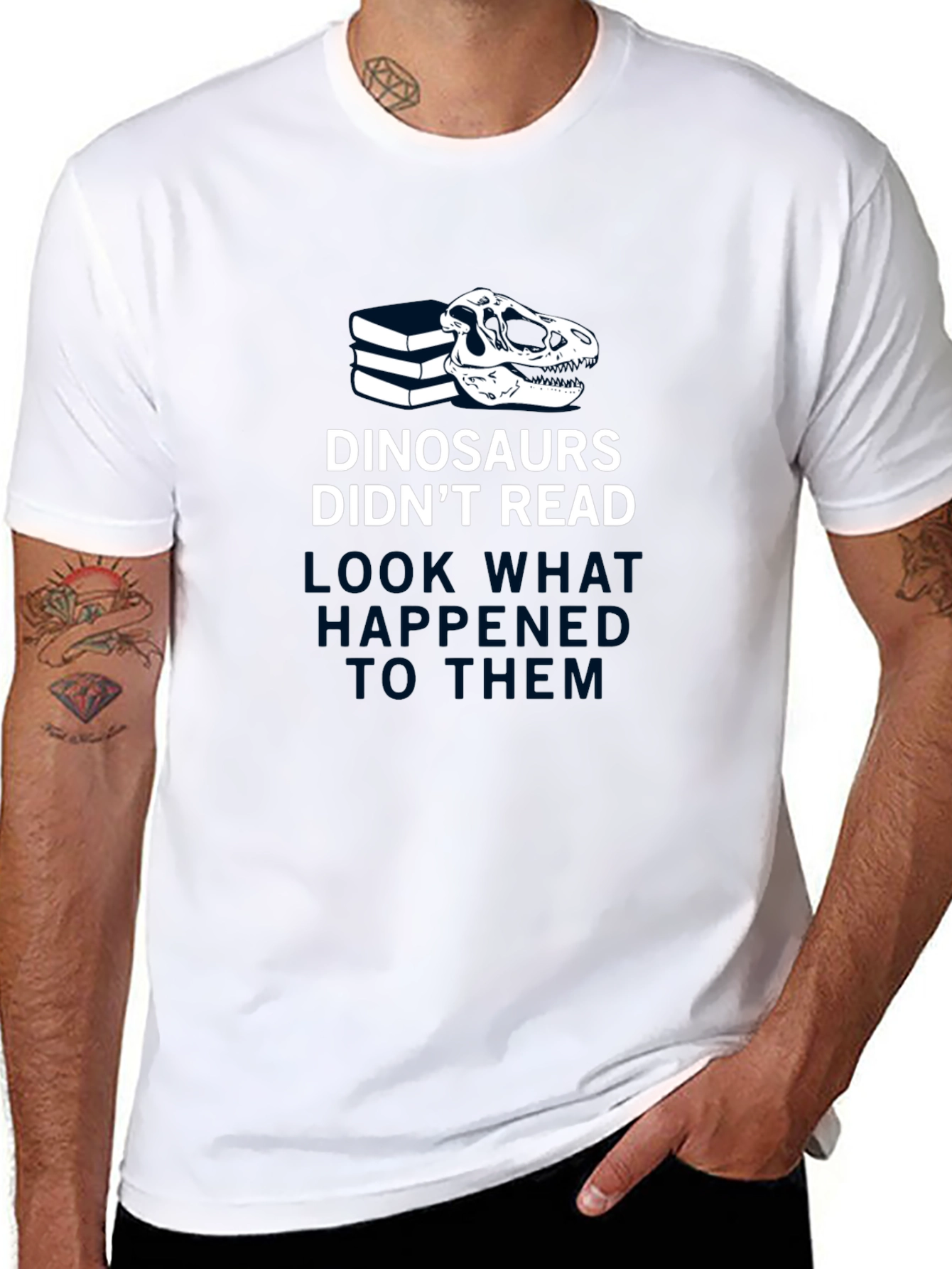 Dinosaurs Didnt Read Funny T-Shirt